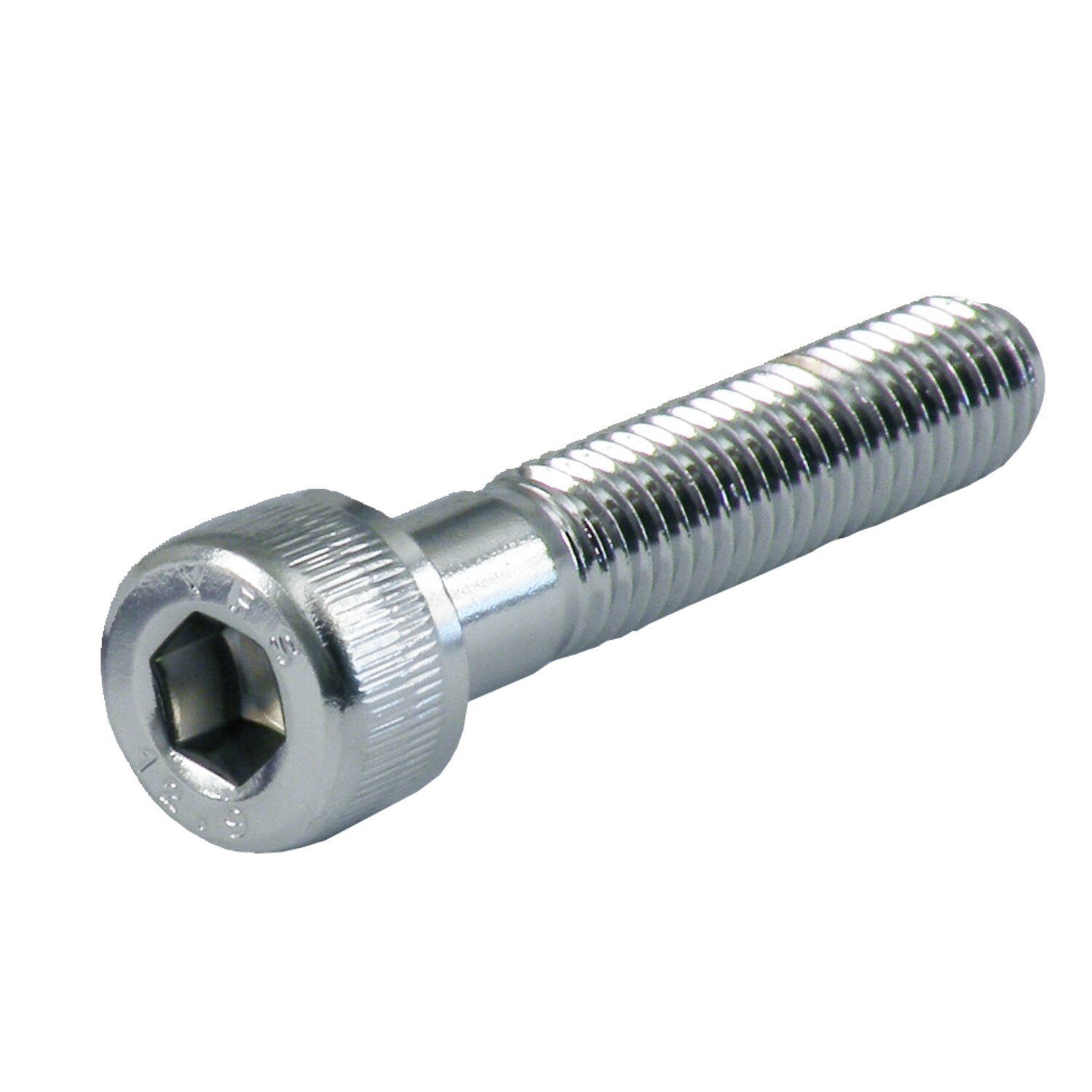 Metric allen bolt M8 x 50mm, Silver, Chrome