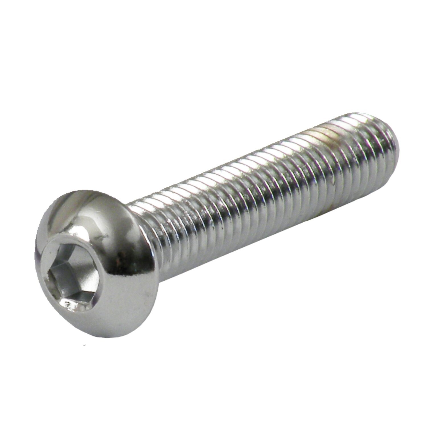 M8 x 25mm buttonhead bolt, Chrome