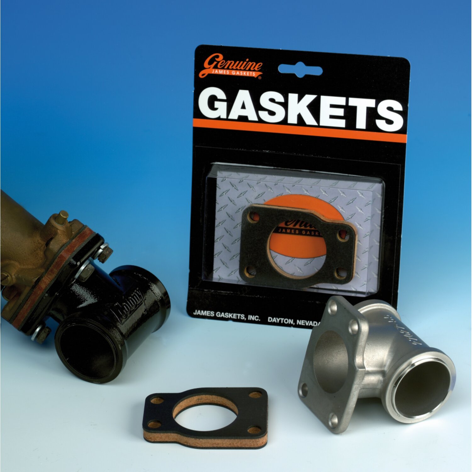 James, manifold gasket & spacer kit. 4-bolt Linkert