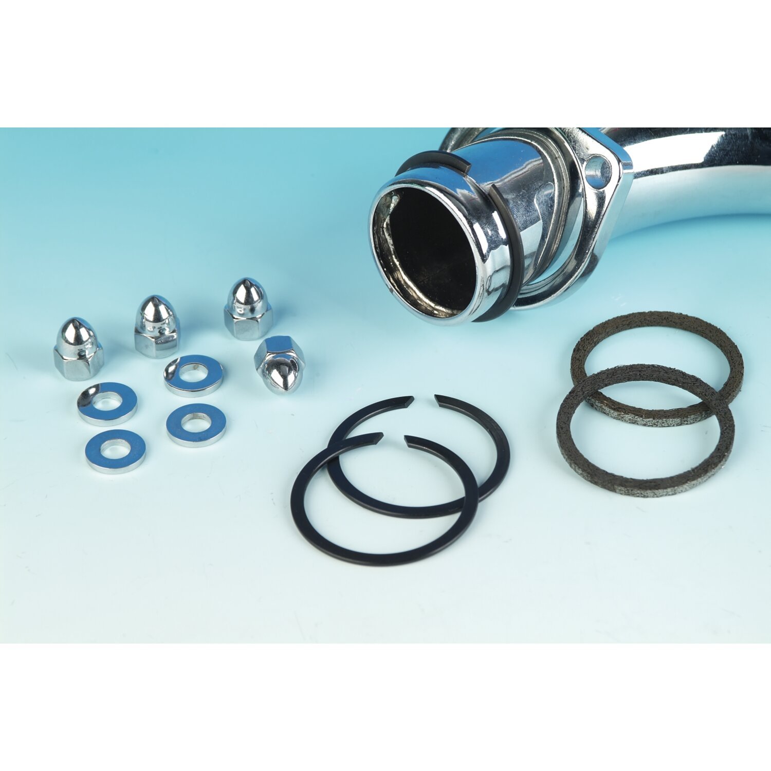 James, exhaust gasket & mount kit. Pressed wire gaskets