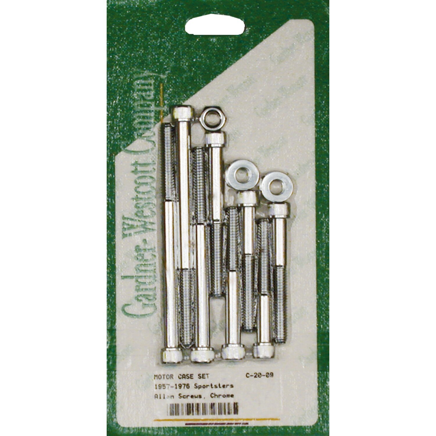 Crankcase bolt kit, allen, Chrome