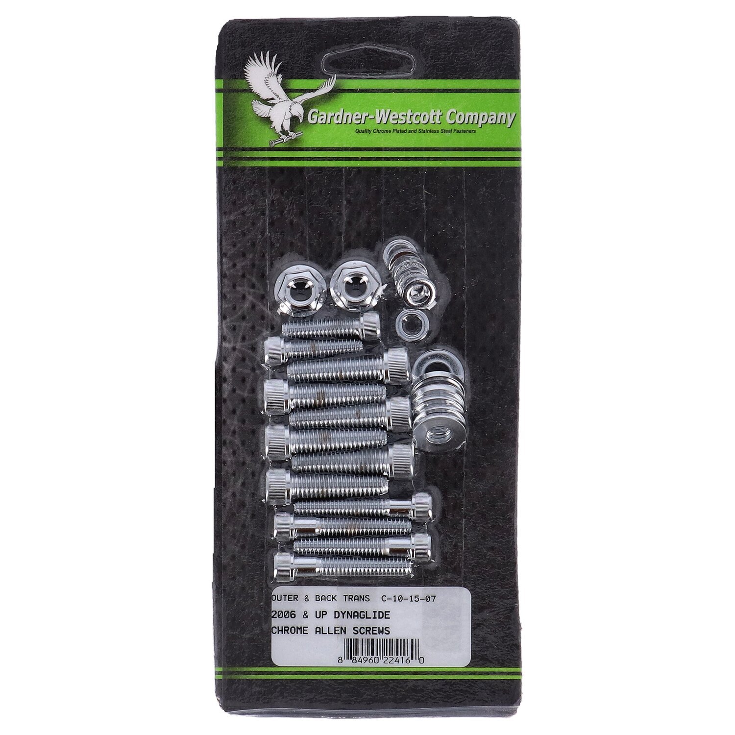 Transm. side cover screw kit, Chrome