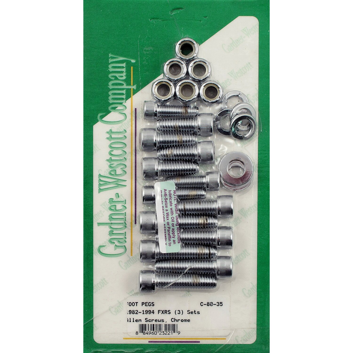 Gardner-Westcott, foot peg mount kit, Chrome