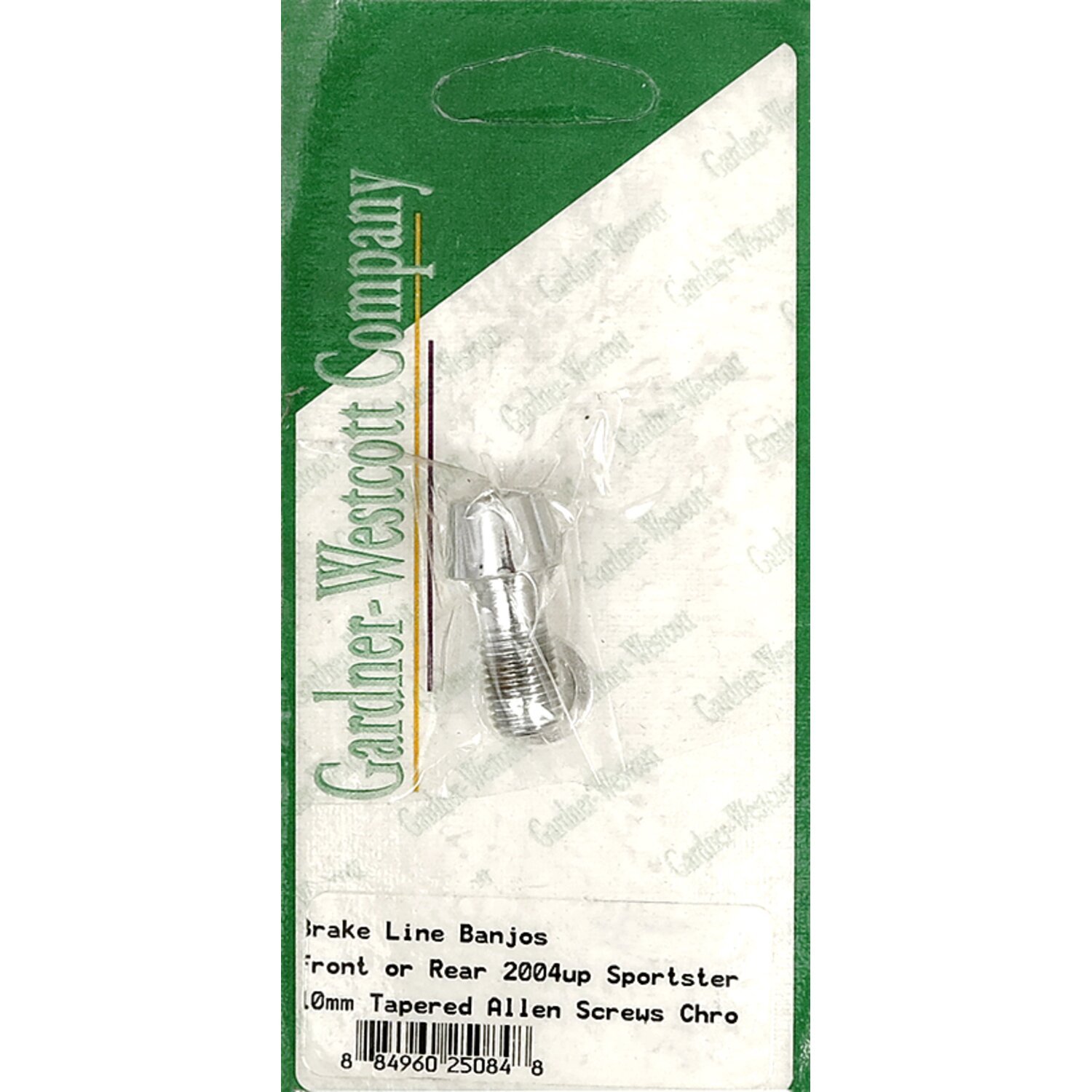 Brake banjo bolt tapered allenhead M10x1.25, Chrome