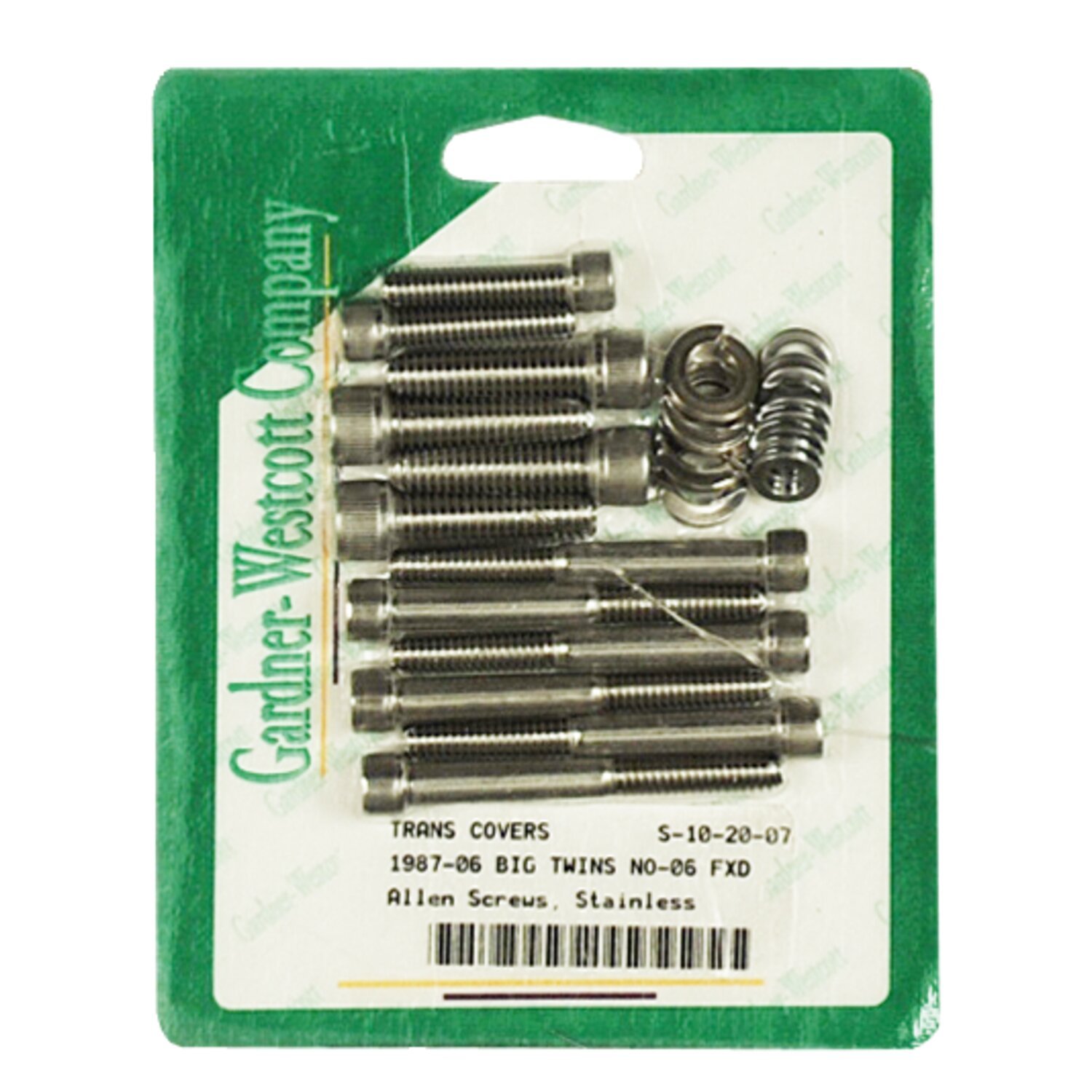 GW, transmission side cover screw kit. Stainless Allen head