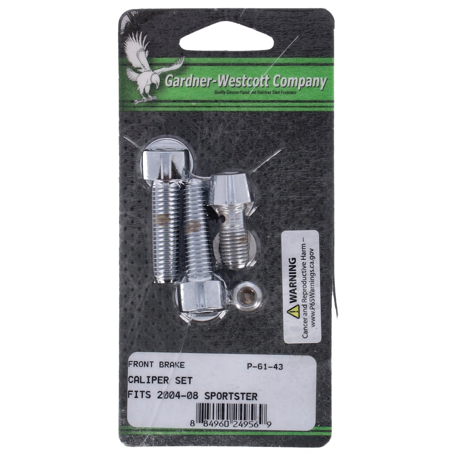 Caliper mount kit, front, Chrome