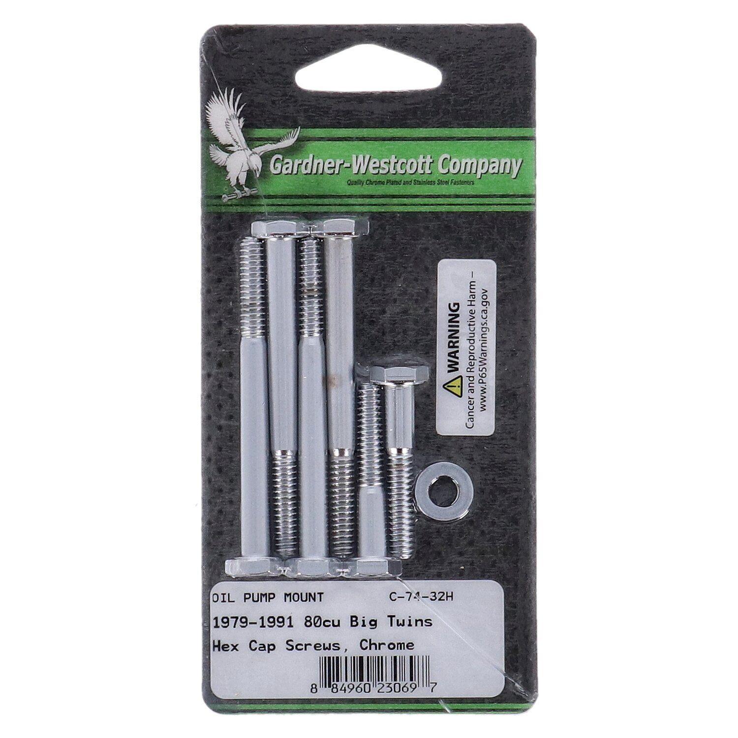 Oil pump mount kit, hex, Chrome