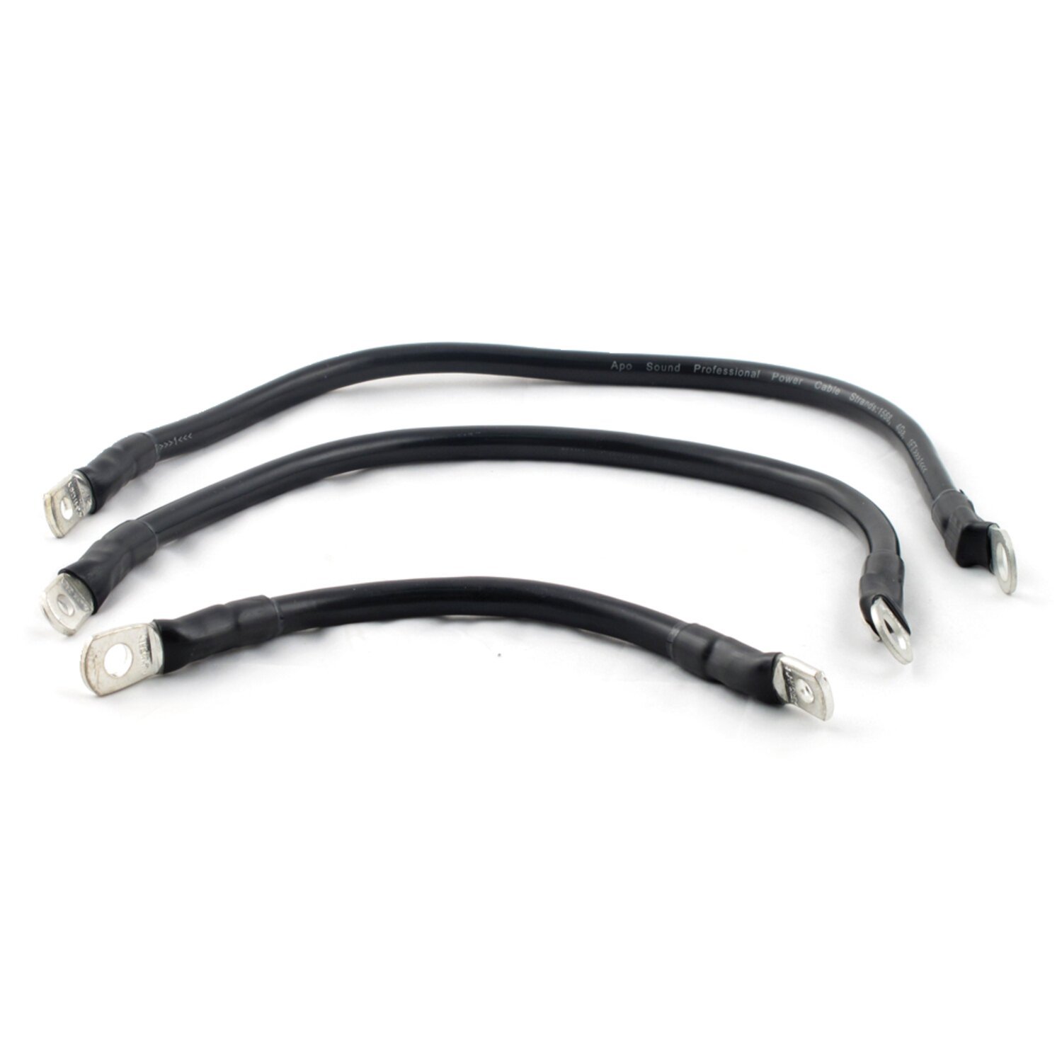 All Balls, battery cable kit. Black. 8", 8", 15"