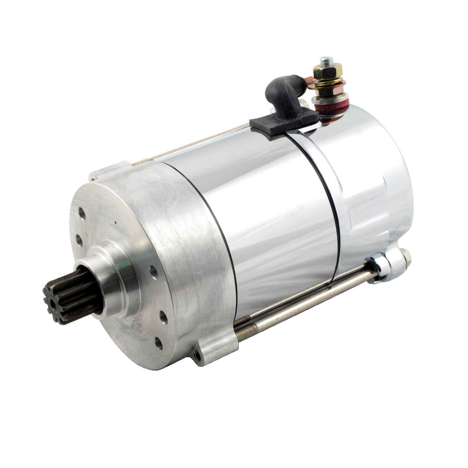 All Balls, Hitachi style starter motor. 1.4kW, Silver, Chrome