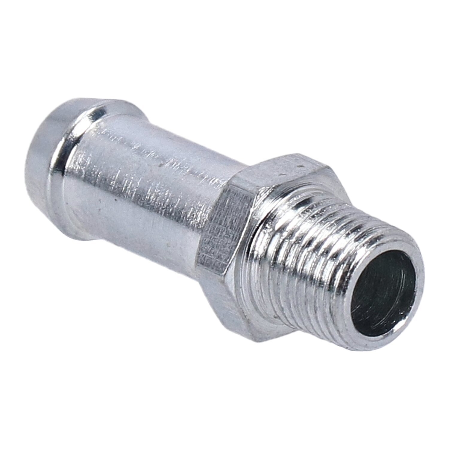 S&S, oil line fitting, straight. Zinc