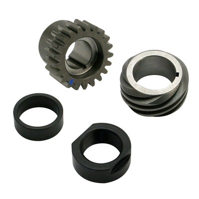Blue color coded for average size. Stock replacement for all L77-89 B.T. models. Used as conversion kit on 90-99 Evo B.T. with pre-90 pinion shaft. For 1989 and earlier type pinion shafts used on 90-99 Evo B.T. models (engines that use S&S flywheels or other multiple parts flywheel assemblies) S&S offers this conversion package. Kits include a color coded 77-89 pinion gear, 54-89 oil pump drive gear, 54-89 pinion shaft gear spacer and a 54-89 pinion shaft gear nut.
Note see: 531306 Black (smallest), 531308 Blue (average), 904148 Red (average), 531309 Yellow (biggest).
Note: All kits must be used with a 73-99 B.T. style oil pump driven gear (S&S 531209 / OEM 26345-73).
Note: If the stock gear is unmarked and the size is unknown or you are scratch building an engine and without gear, S&S recommend a gear in the middle of the size range. These sizes were used more often and should provide adequate gear clearance under most circumstances. When in doubt, use a gear from the middle to the small side of the range, because a combination of looser fitting smaller gears will give a harmless clicking sound but to tight can cause a wining sound, binding and premature wear. Consult the factory service manual for information on optimum cam gear to pinion gear fit instructions before you order.
