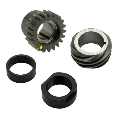 Yellow color coded for biggest size. Stock replacement for all L77-89 B.T. models. Used as conversion kit on 90-99 Evo B.T. with pre-90 pinion shaft. For 1989 and earlier type pinion shafts used on 90-99 Evo B.T. models (engines that use S&S flywheels or other multiple parts flywheel assemblies) S&S offers this conversion package. Kits include a color coded 77-89 pinion gear, 54-89 oil pump drive gear, 54-89 pinion shaft gear spacer and a 54-89 pinion shaft gear nut.
Note see: 531306 Black (smallest), 531308 Blue (average), 904148 Red (average), 531309 Yellow (biggest).
Note: All kits must be used with a 73-99 B.T. style oil pump driven gear (S&S 531209 / OEM 26345-73).
Note: If the stock gear is unmarked and the size is unknown or you are scratch building an engine and without gear, S&S recommend a gear in the middle of the size range. These sizes were used more often and should provide adequate gear clearance under most circumstances. When in doubt, use a gear from the middle to the small side of the range, because a combination of looser fitting smaller gears will give a harmless clicking sound but to tight can cause a wining sound, binding and premature wear. Consult the factory service manual for information on optimum cam gear to pinion gear fit instructions before you order.