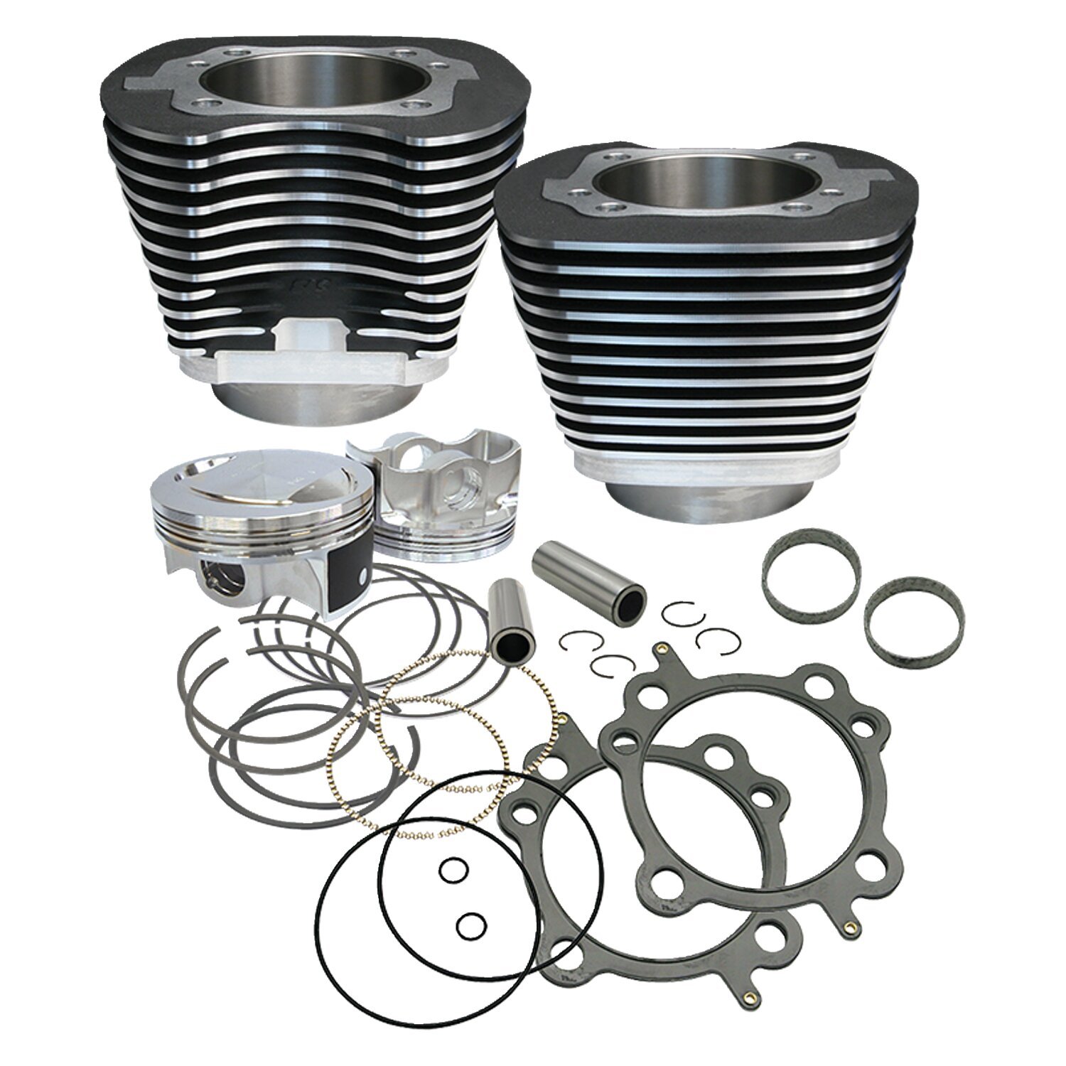 S&S, 88" to 97" big bore cylinder & piston kit, Black