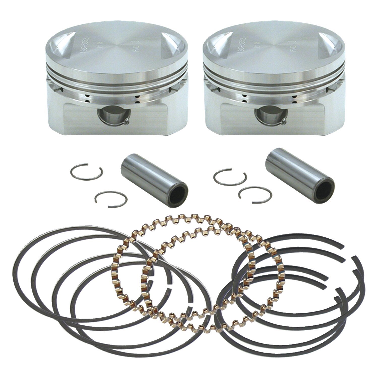 S&S, Evo stroker piston set (OEM heads). +.030"