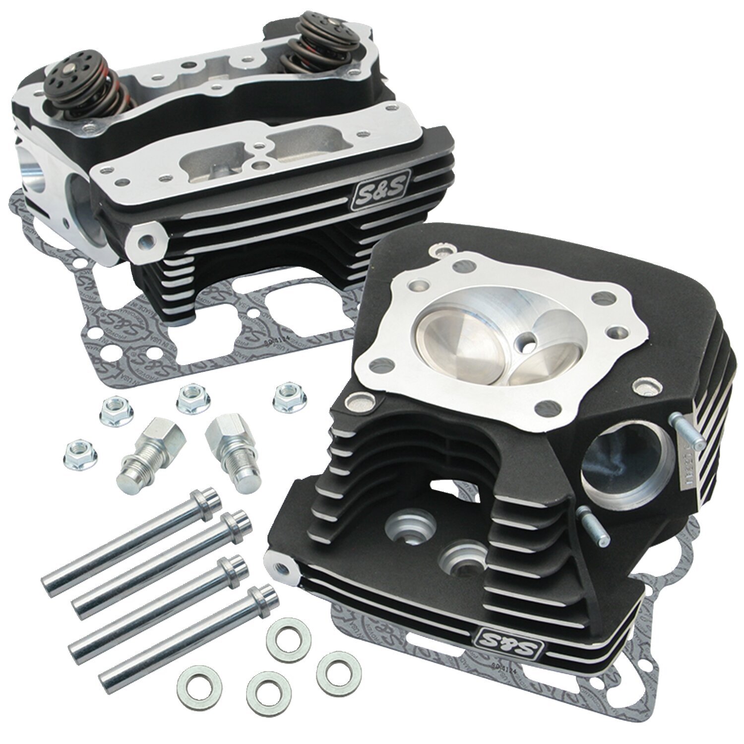 S&S, cylinder head kit. Black .650" lift, Wrinkle
