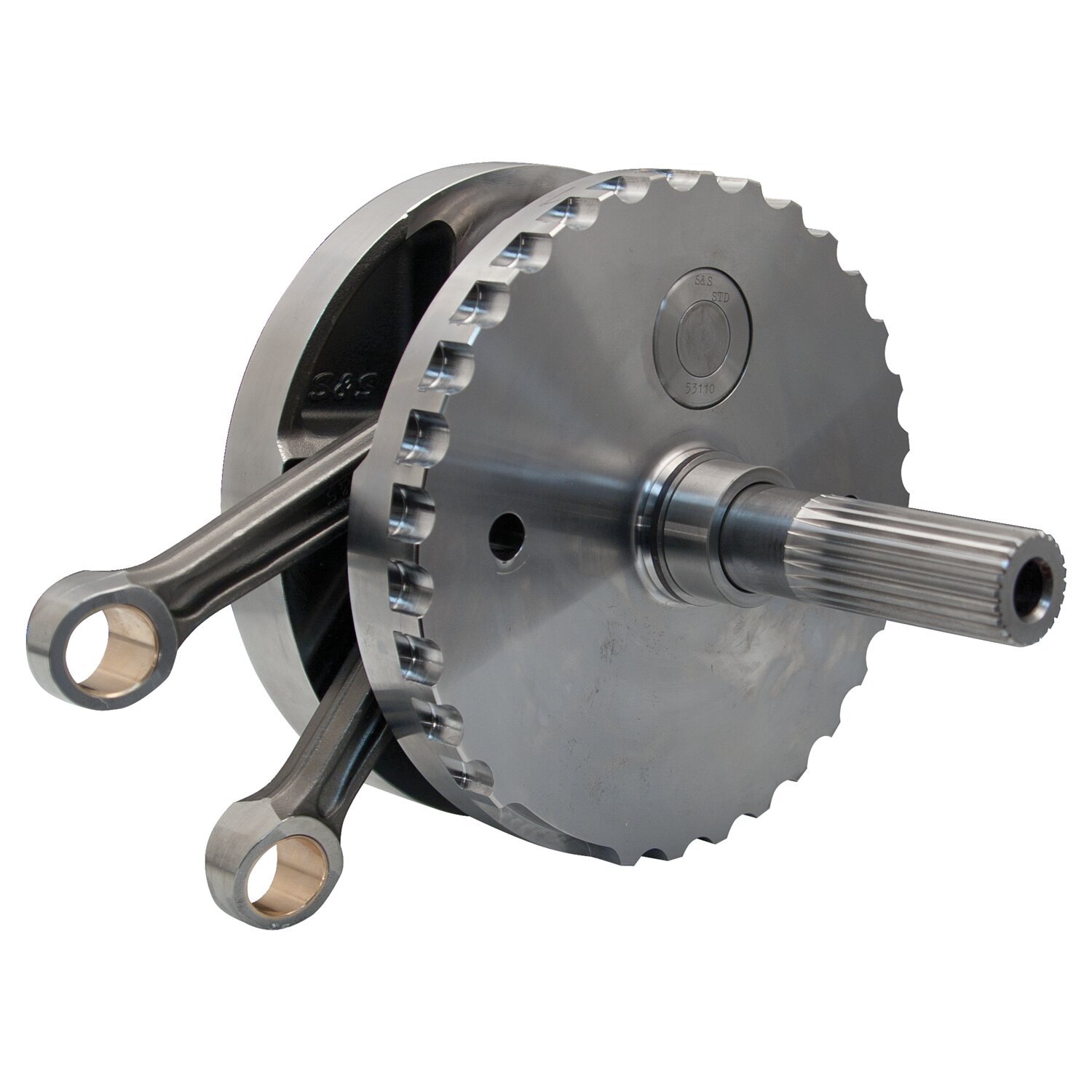 S&S, 06-17 4-3/8" stroke flywheel assembly. For OEM