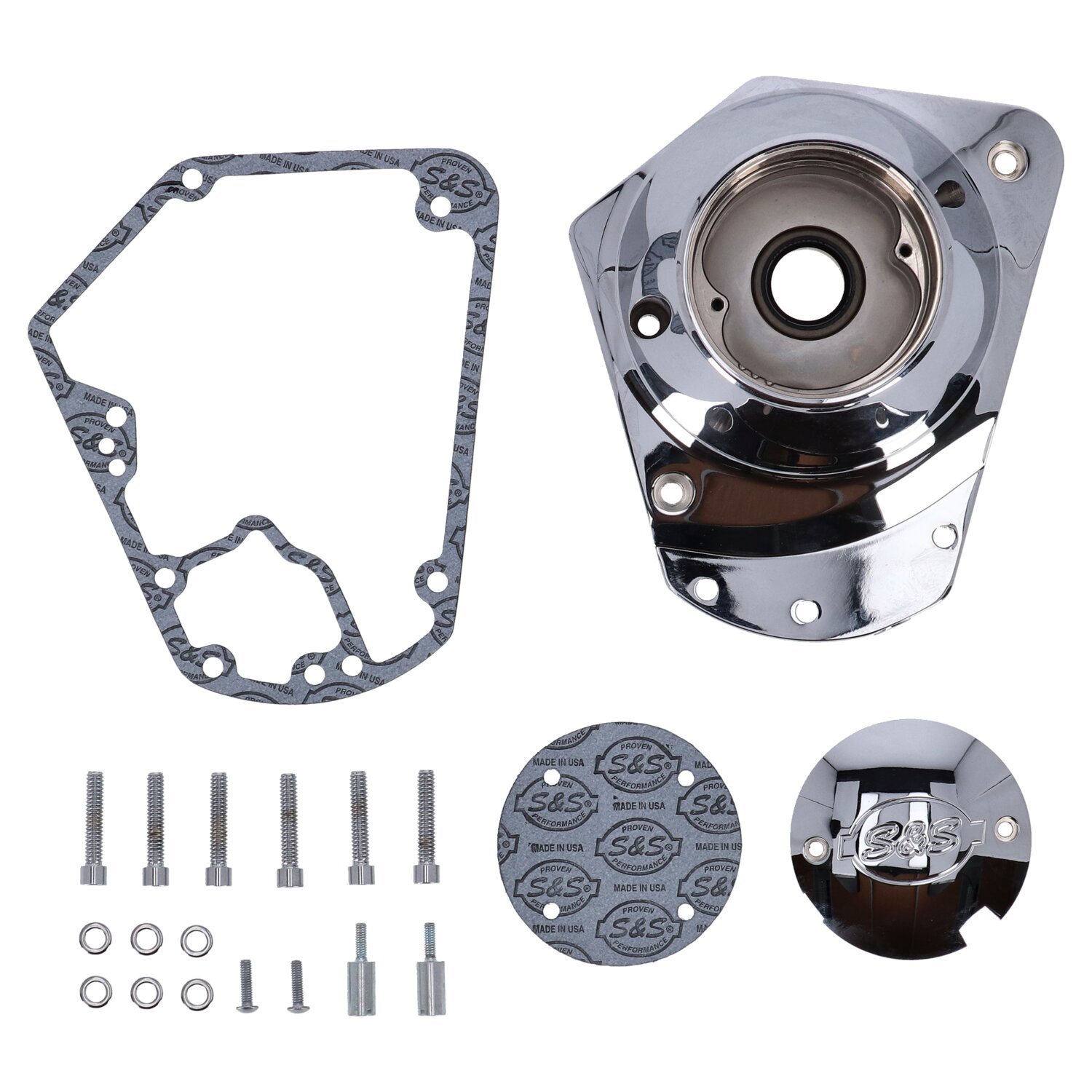 S&S, billet cam cover, Chrome