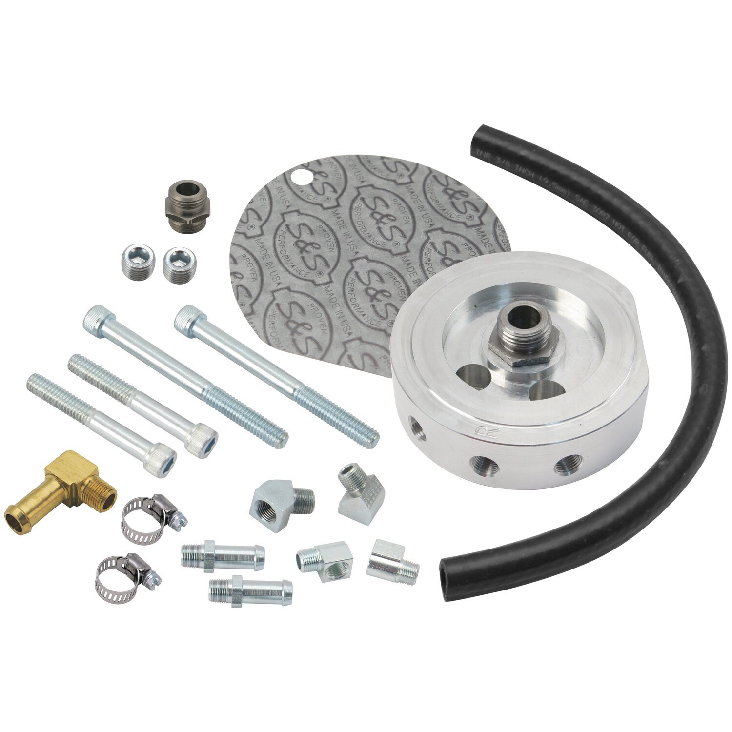 S&S, XL Sportster billet oil filter mount kit. 5/16" bolts