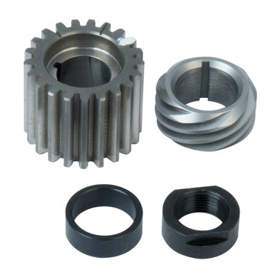 White color coded for size. Complete kit for scratch builds or rebuilds. Complete with all components on the pinion shaft. 

Note: Kit must be used with a 73-99 B.T. style oil pump driven gear (S&S 531209 / OEM 26345-73). 
Note: 54-E77 B.T. kit can be used in 54-72 engines to speed-up stock oil pump RPM by 25%, like is stock in the later 73-E77 B.T. models. 
Note: Available in 531954 White, smallest / 531955 Brown, 1-step larger than White / 531956 Yellow, 1-step larger than Brown. 
Note: If the stock gear is unmarked and the size is unknown or you are scratch building an engine and without gear, S&S recommend a gear in the middle of the size range. These sizes were used more often and should provide adequate gear clearance under most circumstances. When in doubt, use a gear from the middle to the small side of the range, because a combination of looser fitting smaller gears will give a harmless clicking sound but to tight can cause a wining sound, binding and premature wear. Consult the factory service manual for information on optimum cam gear to pinion gear fit instructions before you order.