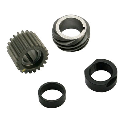 Yellow color coded for size. Complete kit for scratch builds or rebuilds. Complete with all components on the pinion shaft. 

Note: Kit must be used with a 73-99 B.T. style oil pump driven gear (S&S 531209 / OEM 26345-73). 
Note: 54-E77 B.T. kit can be used in 54-72 engines to speed-up stock oil pump RPM by 25%, like is stock in the later 73-E77 B.T. models. 
Note: Available in 531954 White, smallest / 531955 Brown, 1-step larger than White / 531956 Yellow, 1-step larger than Brown. 
Note: If the stock gear is unmarked and the size is unknown or you are scratch building an engine and without gear, S&S recommend a gear in the middle of the size range. These sizes were used more often and should provide adequate gear clearance under most circumstances. When in doubt, use a gear from the middle to the small side of the range, because a combination of looser fitting smaller gears will give a harmless clicking sound but to tight can cause a wining sound, binding and premature wear. Consult the factory service manual for information on optimum cam gear to pinion gear fit instructions before you order.