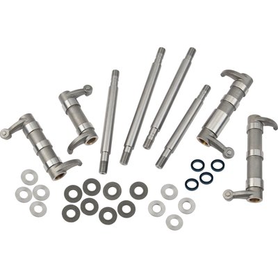 Stock 1:1 rocker ratio. Will fit stock 40-47 Knucklehead and is stock replacement for S&S KN-series engines. 

Note: S&S rocker arms & shafts must be used as a kit. S&S rocker arms are not compatible with stock shafts. S&S shafts are not compatible with stock rocker arms. 
Note: See 531976 for replacement rocker set only for this 531975 kit.
Note: Special Order Product only. To order please contact your MCS sales representative.
