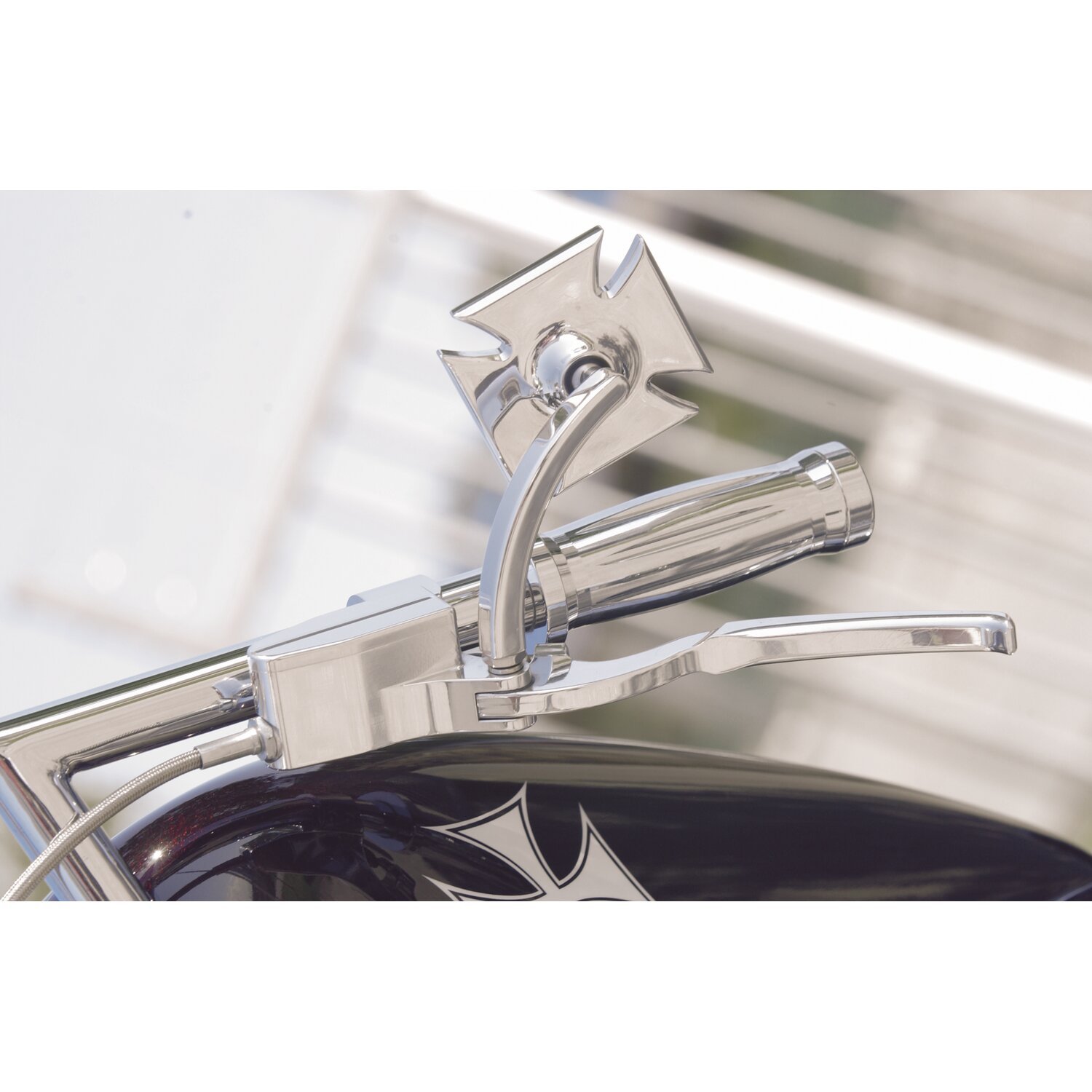 K-Tech, maltese cross mirror, Polished