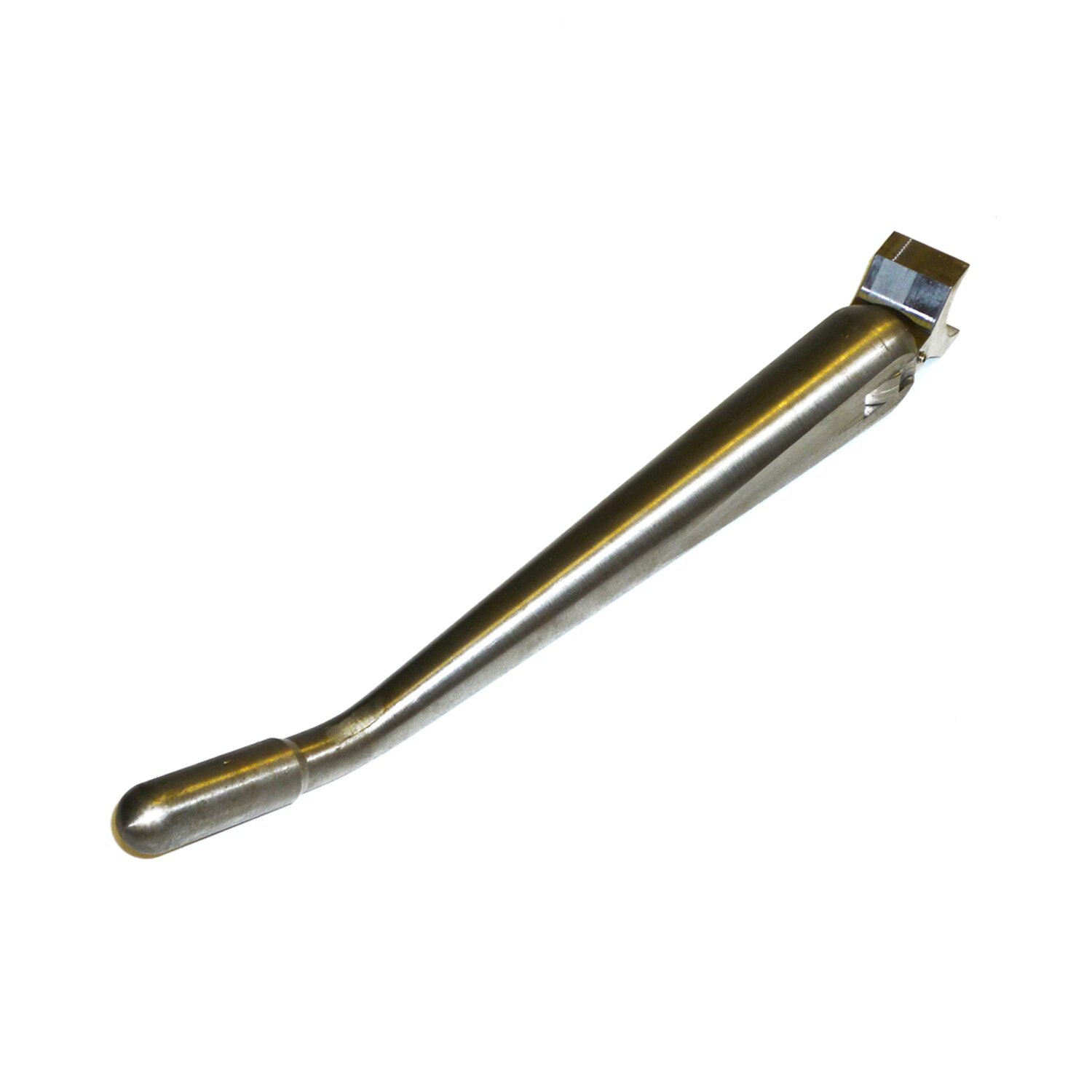 K-Tech, weld-on Diamond jiffy stand. Plain steel, Raw
