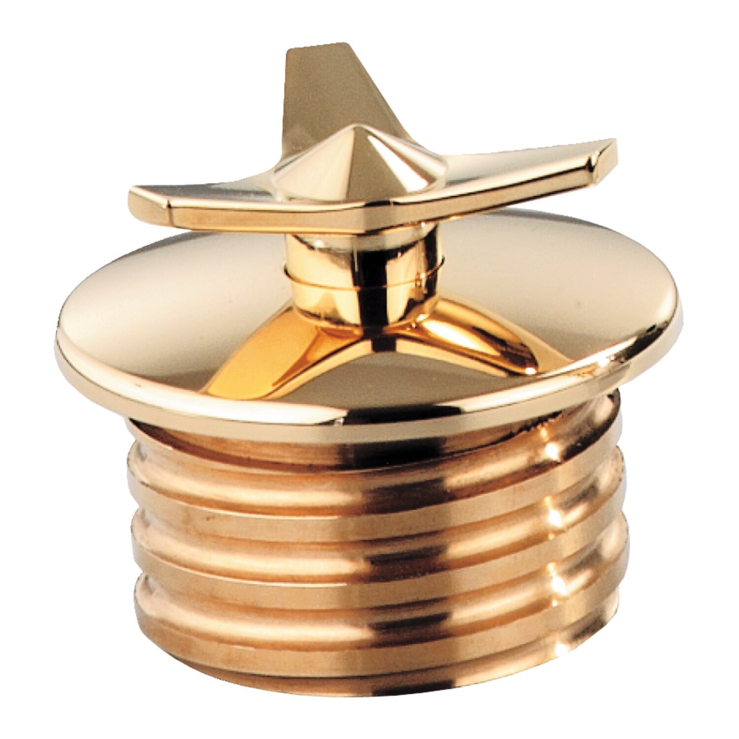 Kustom Tech, Spinner gas cap. Vented. Brass, Gold, Polished