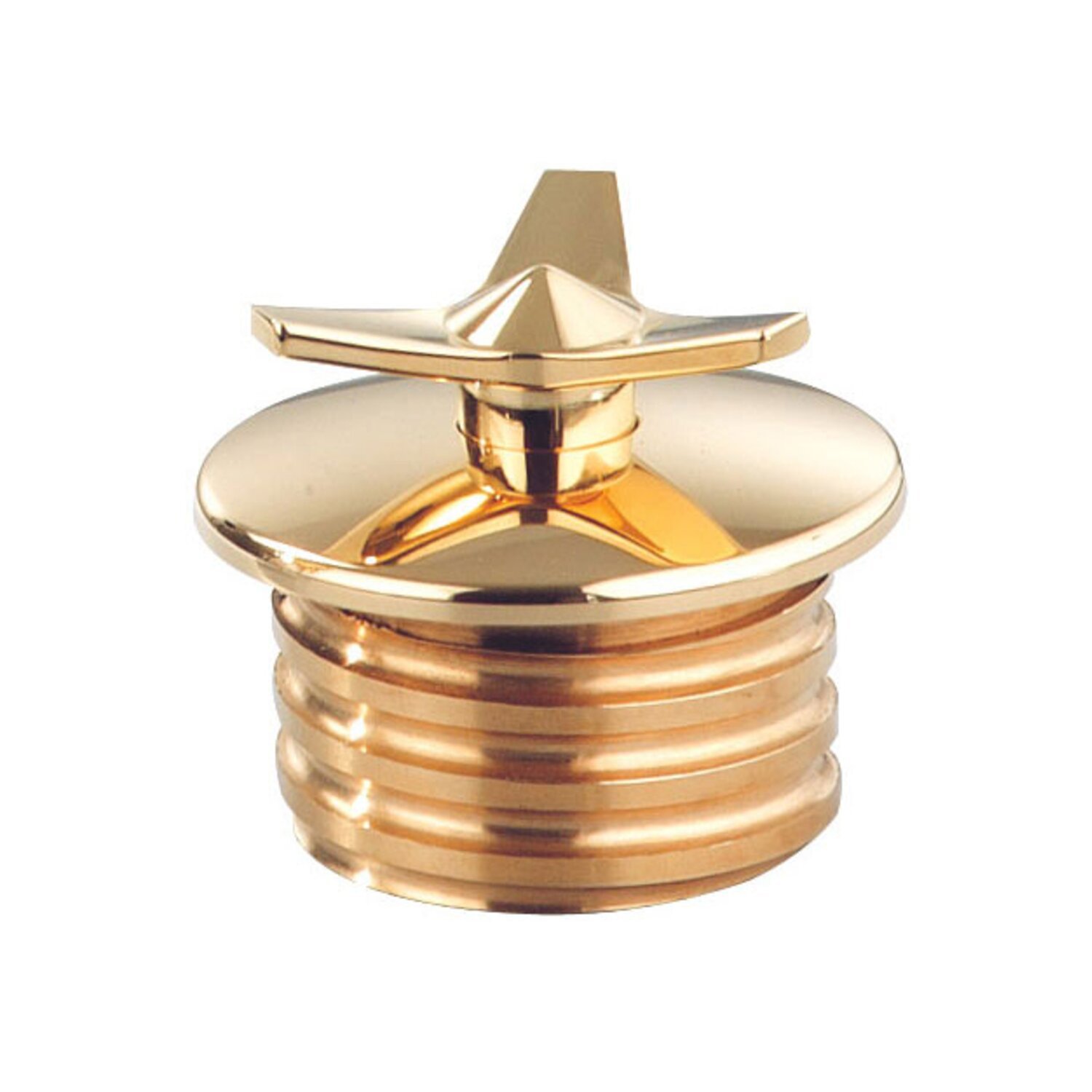 Kustom Tech, Spinner gas cap. non vented. Brass, Polished
