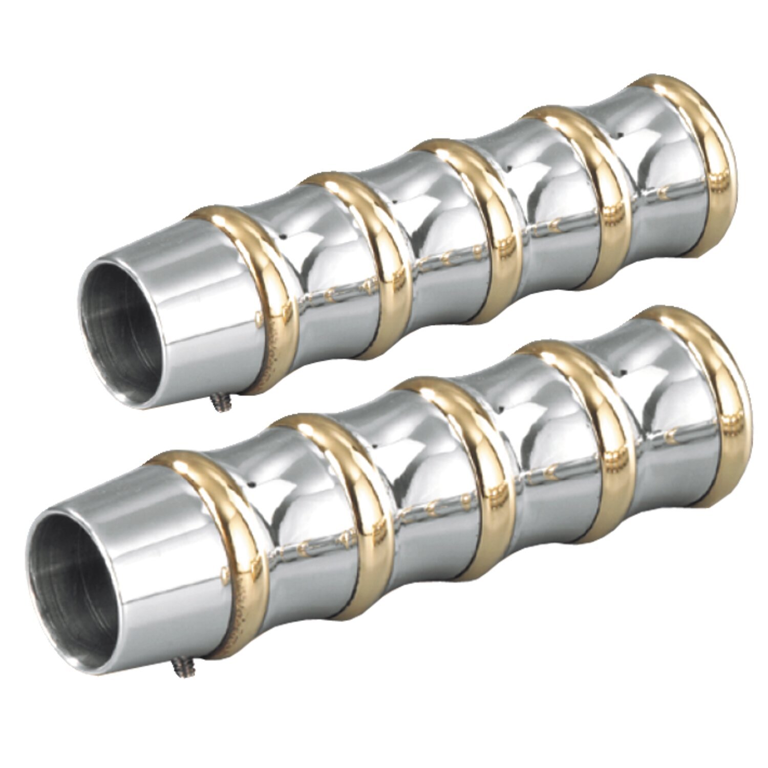 K-Tech, 'vintage' handlebar grips, Silver, Polished