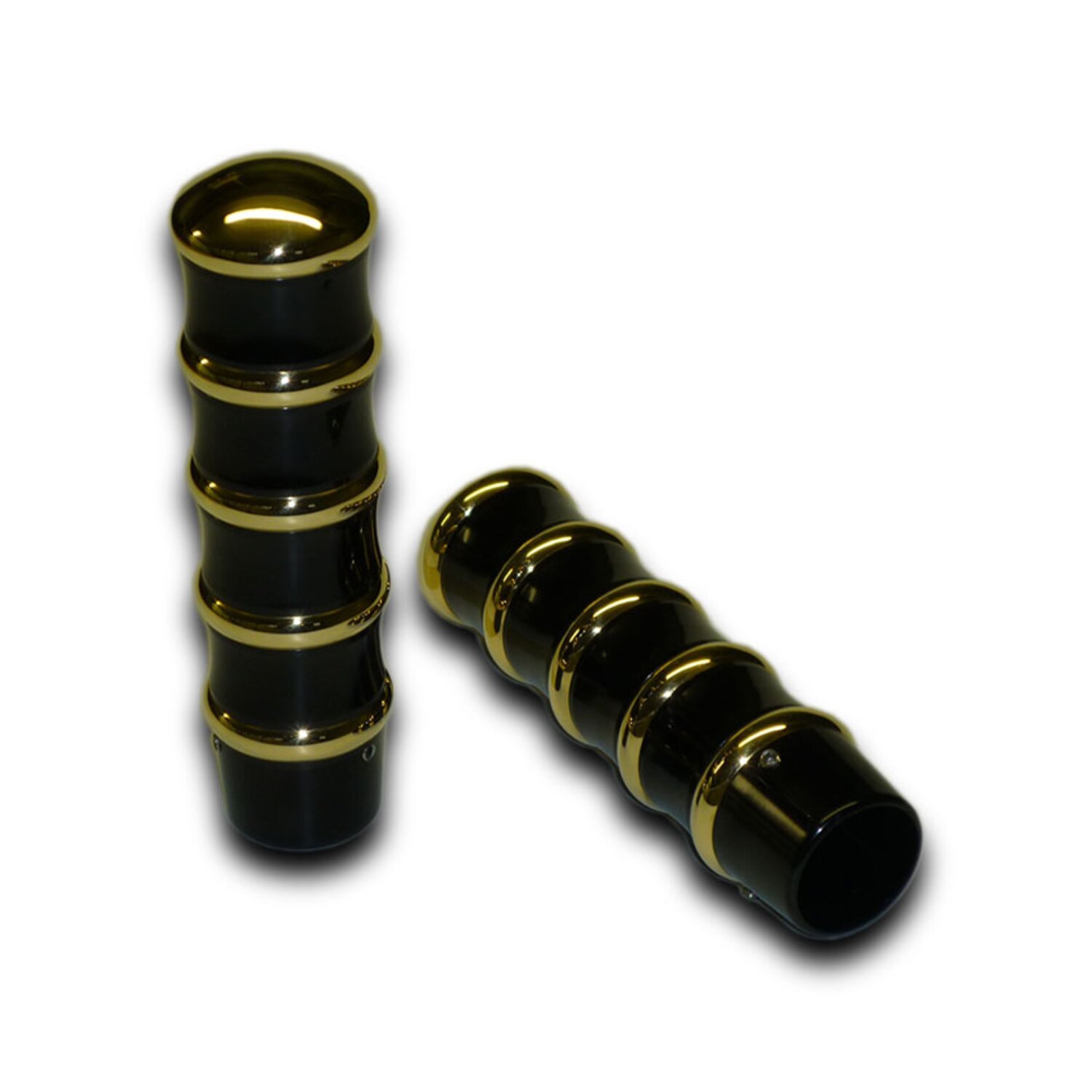 K-Tech, 'vintage' handlebar grips, Black, Polished