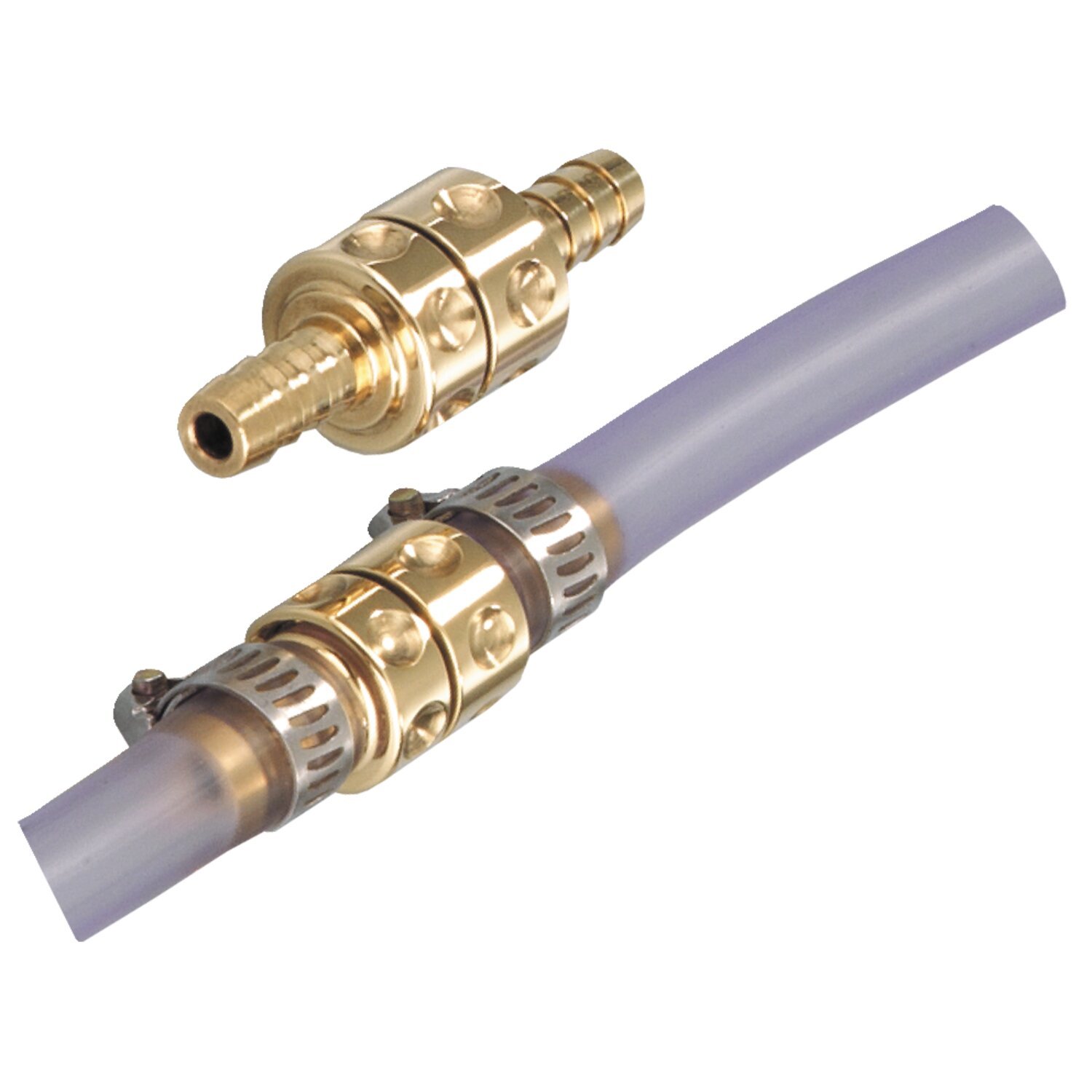 K-Tech, in-line fuel valve, Polished