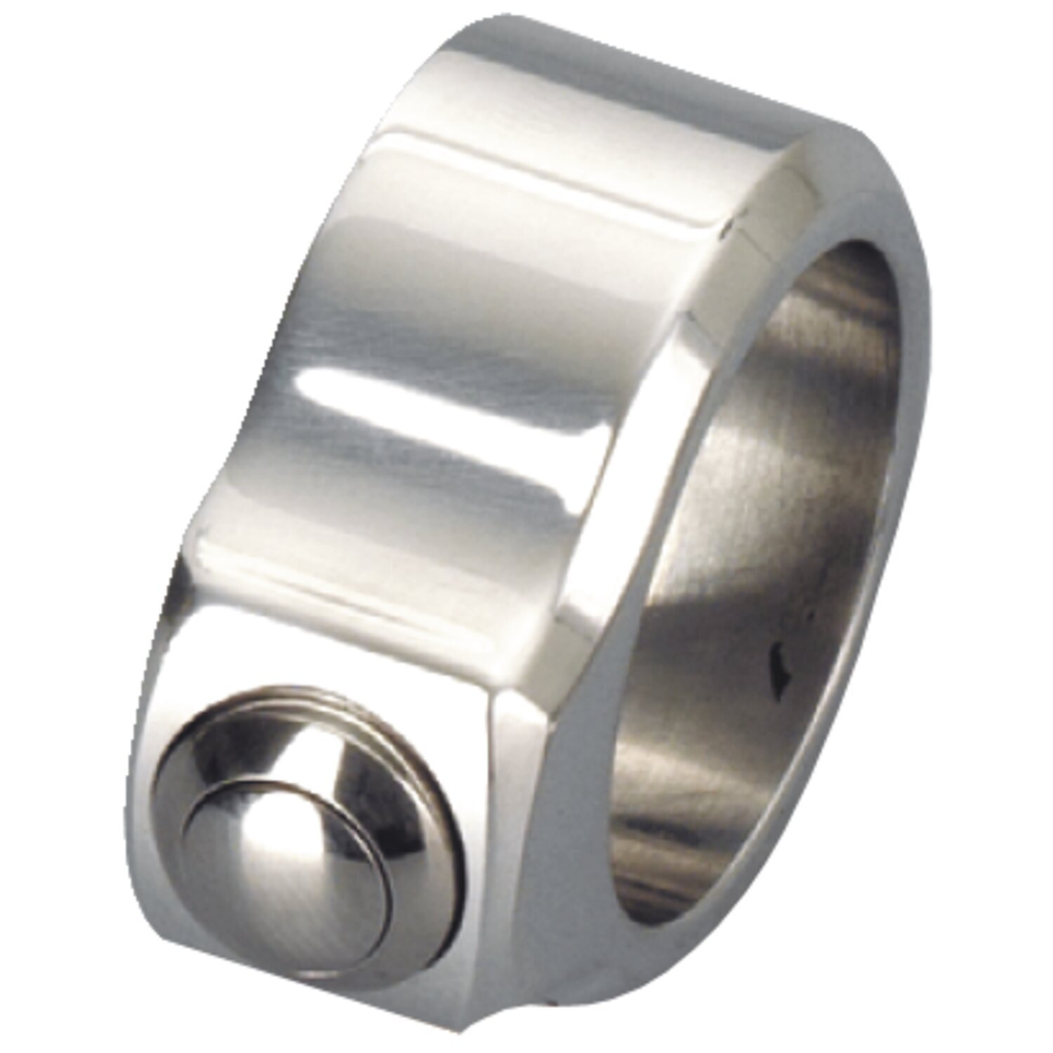 K-Tech, switch housing Evolution Line single button, Silver, Polished
