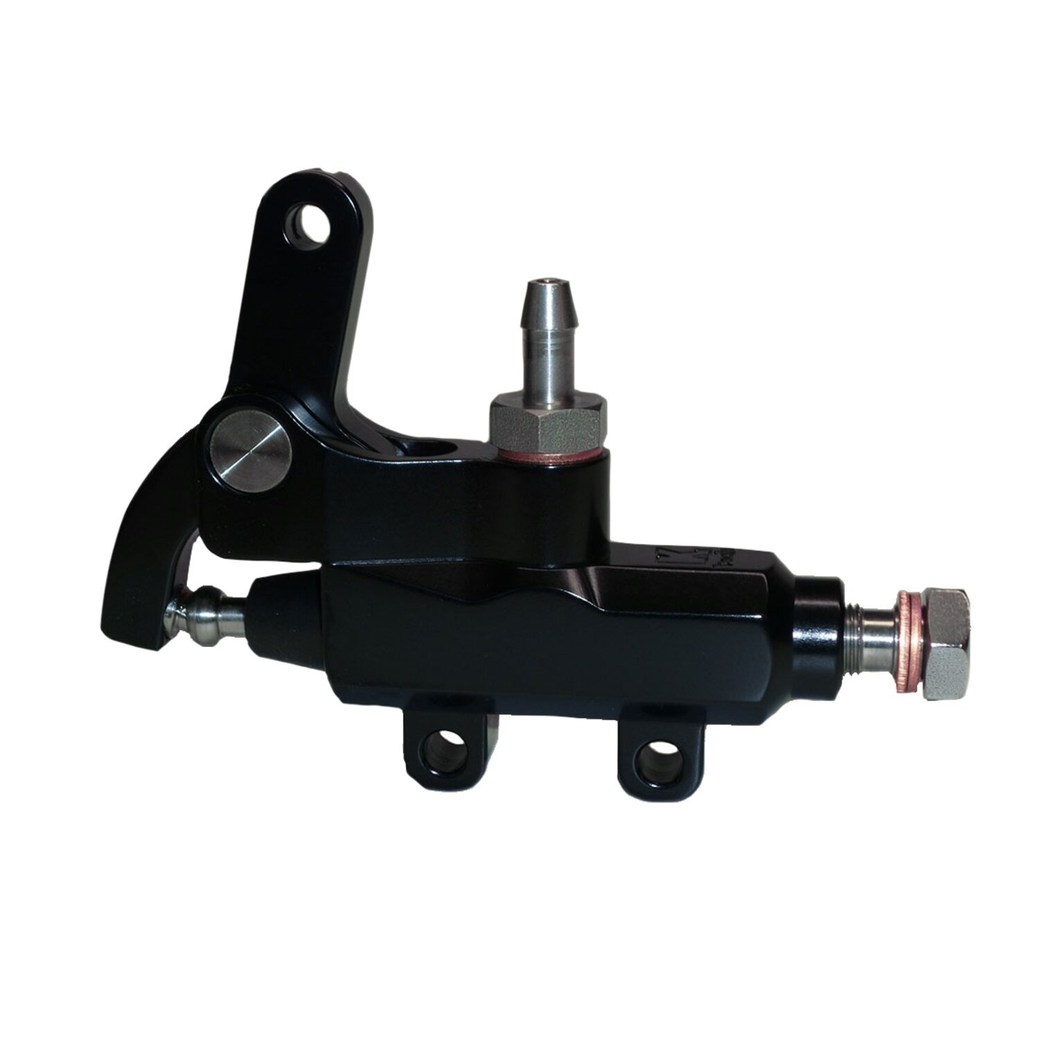 K-Tech, trick wire hydr. master cyl, storm grey black tracker, Black Anodized