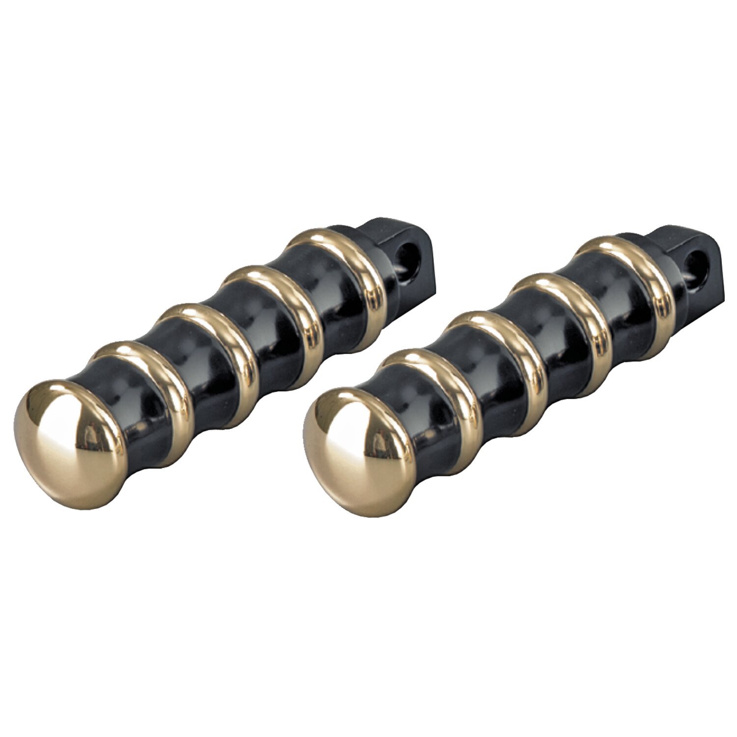 K-Tech, Vintage rider foot pegs, Black, Brass