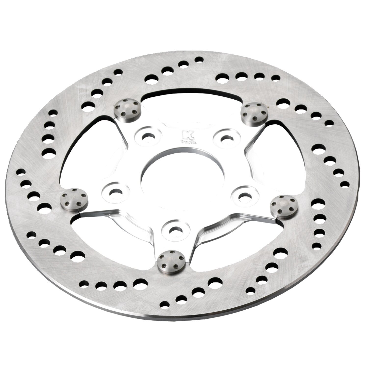 K-Tech front left brake rotor 8.5" stainless,polished center