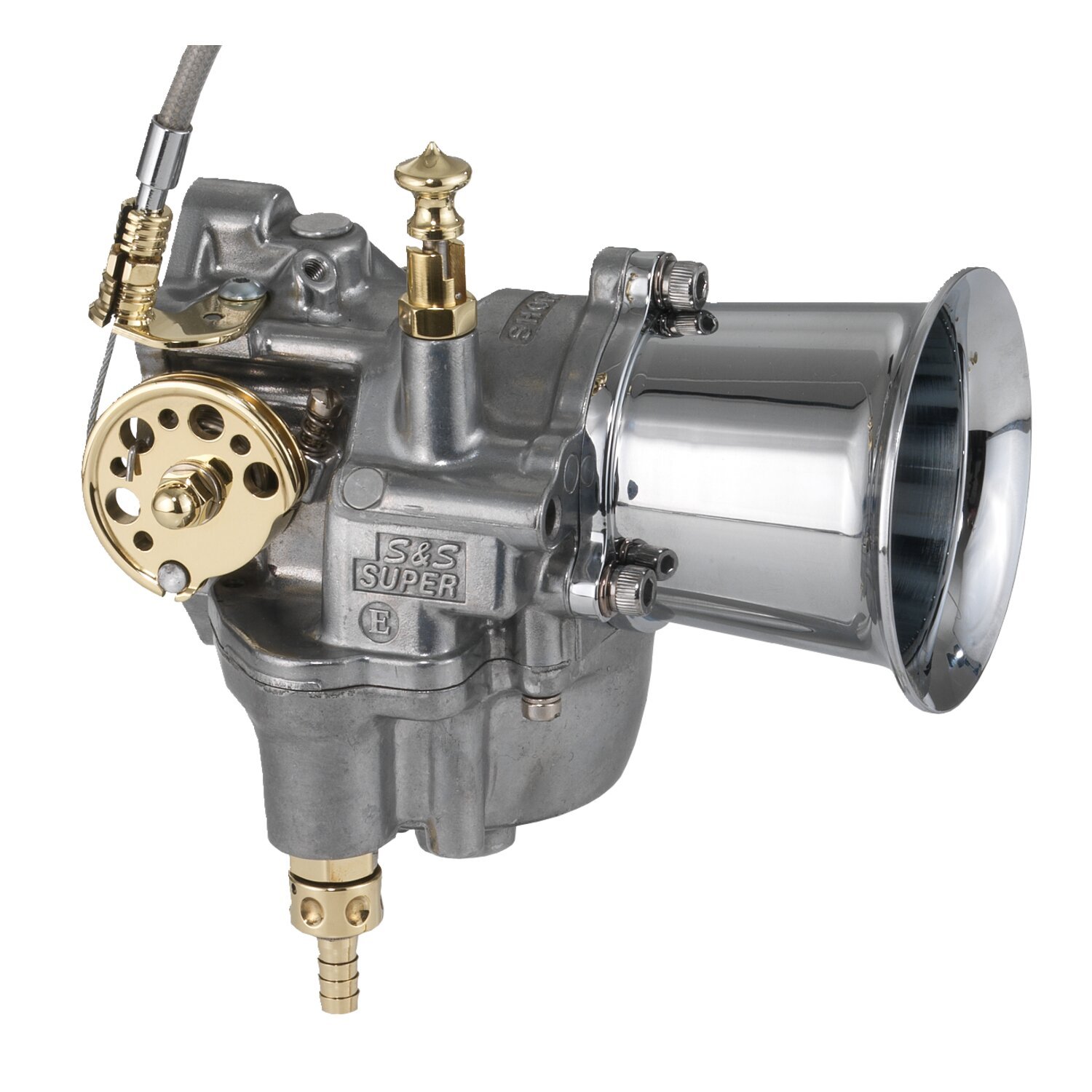 Kustom-Tech, brass throttle accent S&S E/G carb