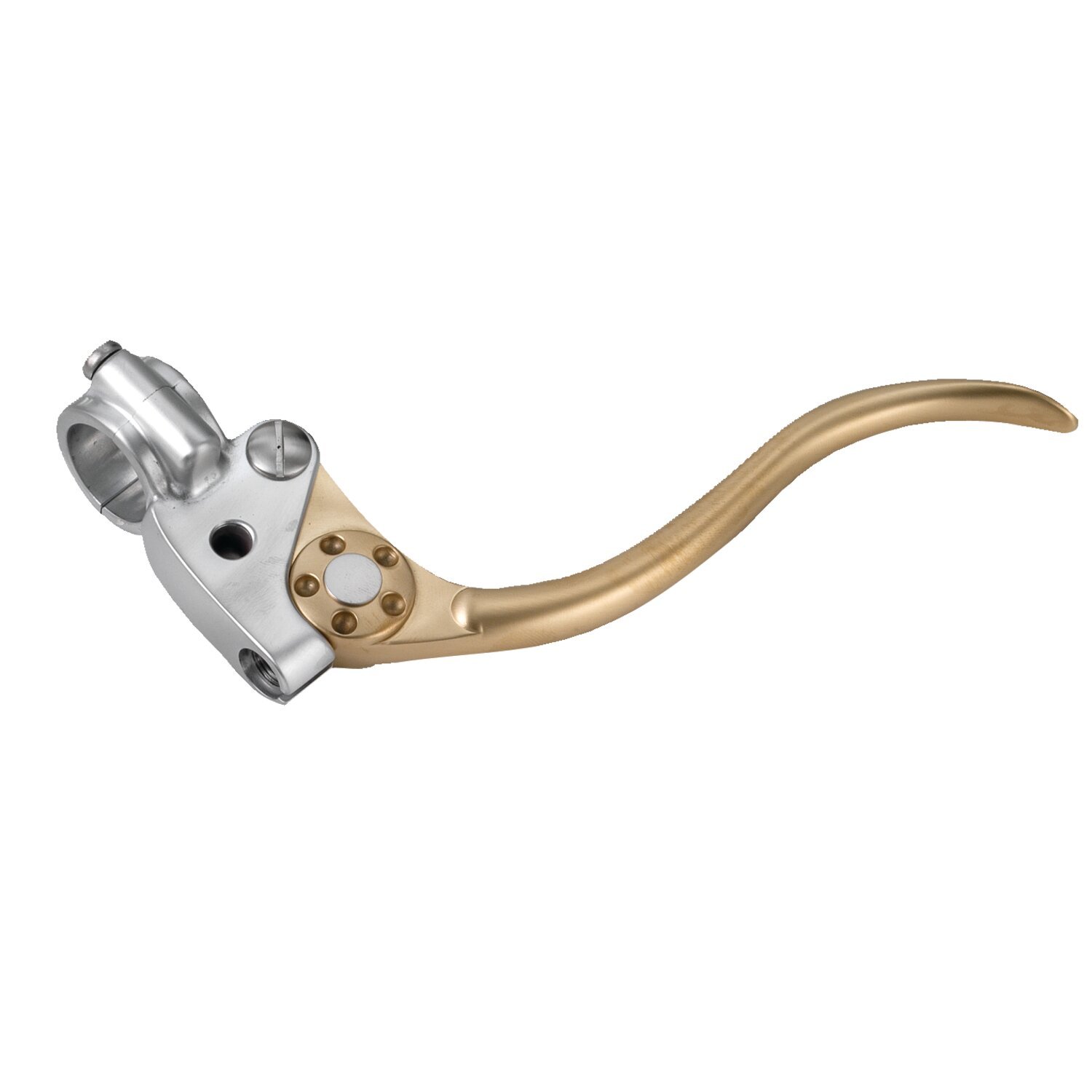 K-Tech, DeLuxe mechanical clutch lever assembly. Brass/alu, Satin