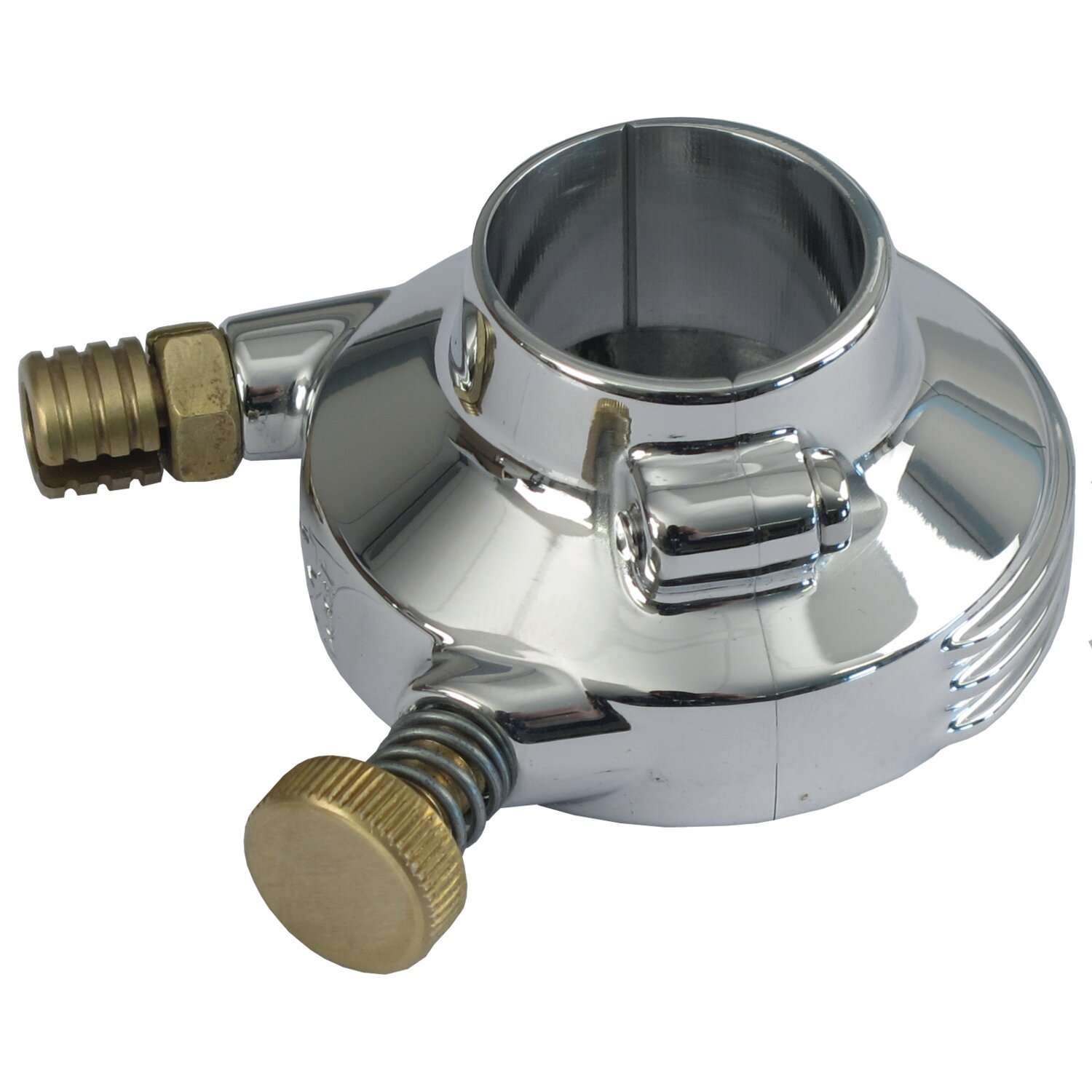 K-Tech DeLuxe external throttle housing. Polished aluminum, Silver