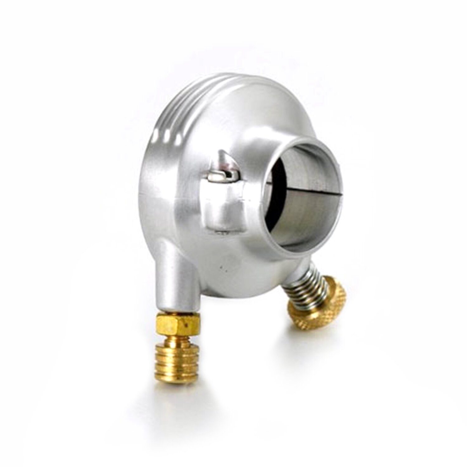 K-Tech DeLuxe external throttle housing. Satin aluminum, Silver