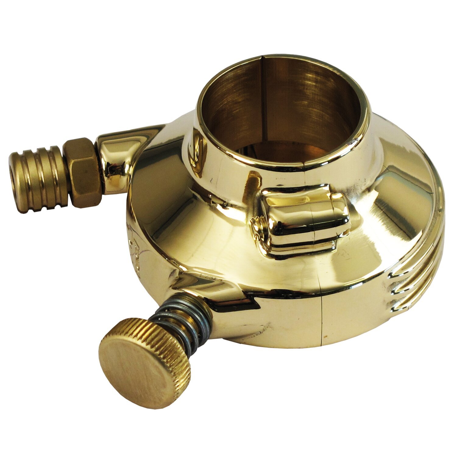 K-Tech DeLuxe external throttle housing. Polished brass, Gold