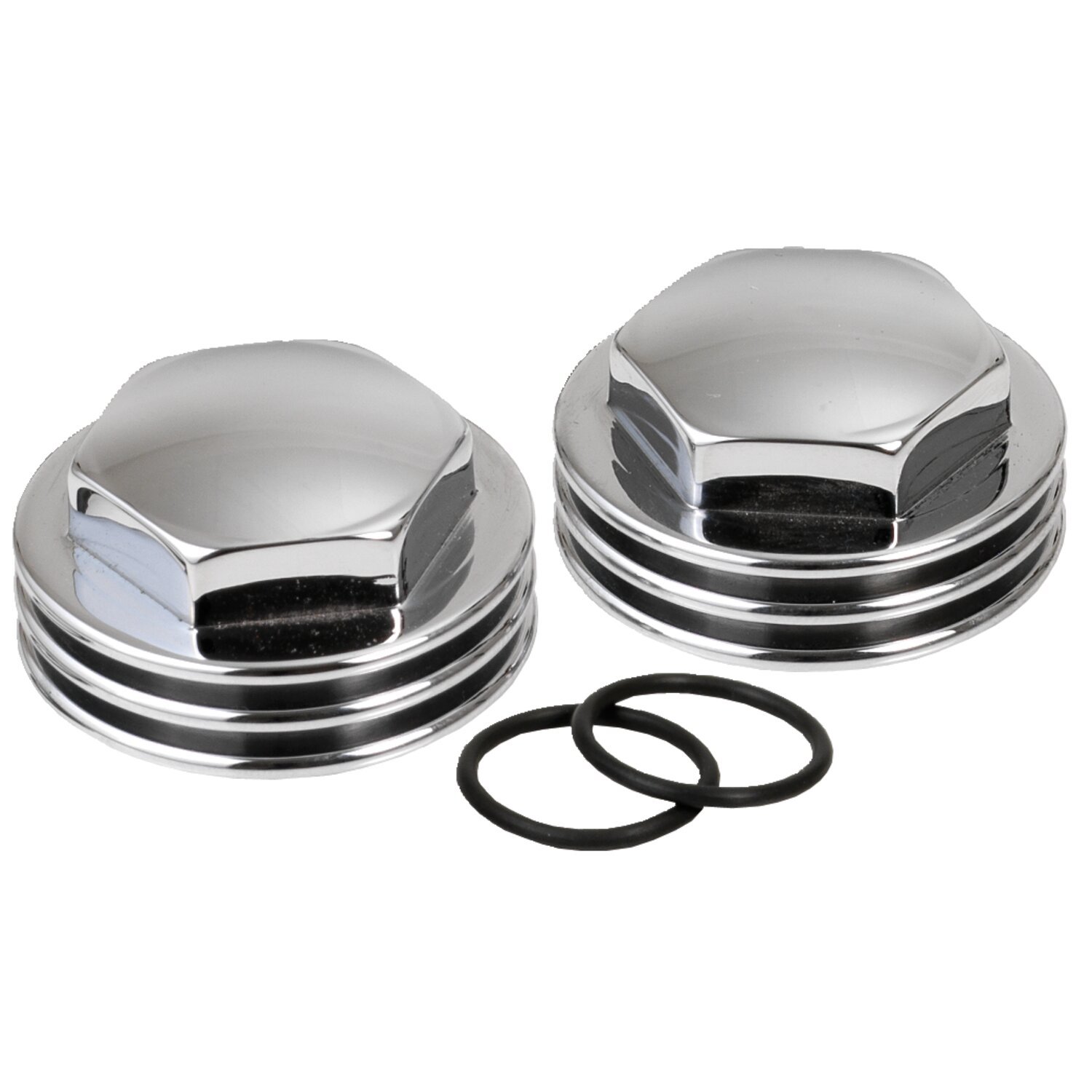 K-Tech, Knuckle rocker nuts. Finned, chrome finish