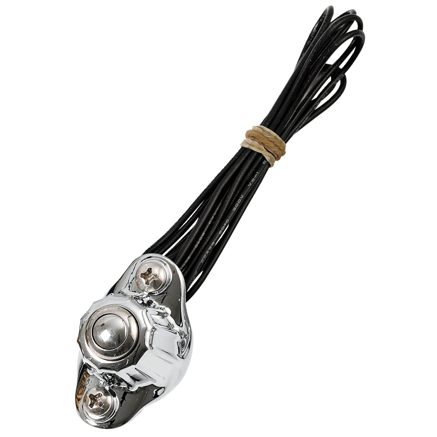 Kustom Tech, Deluxe handlebar switch. Single button, Chrome