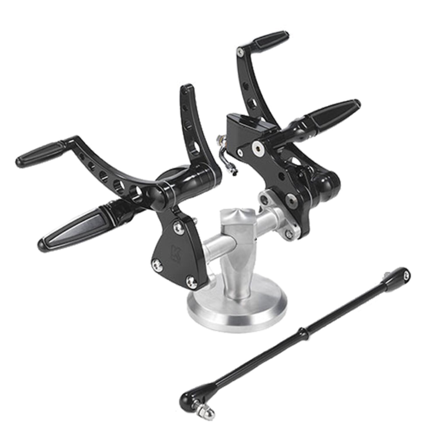 K-Tech, Classic Style forward controls, Black, Matte