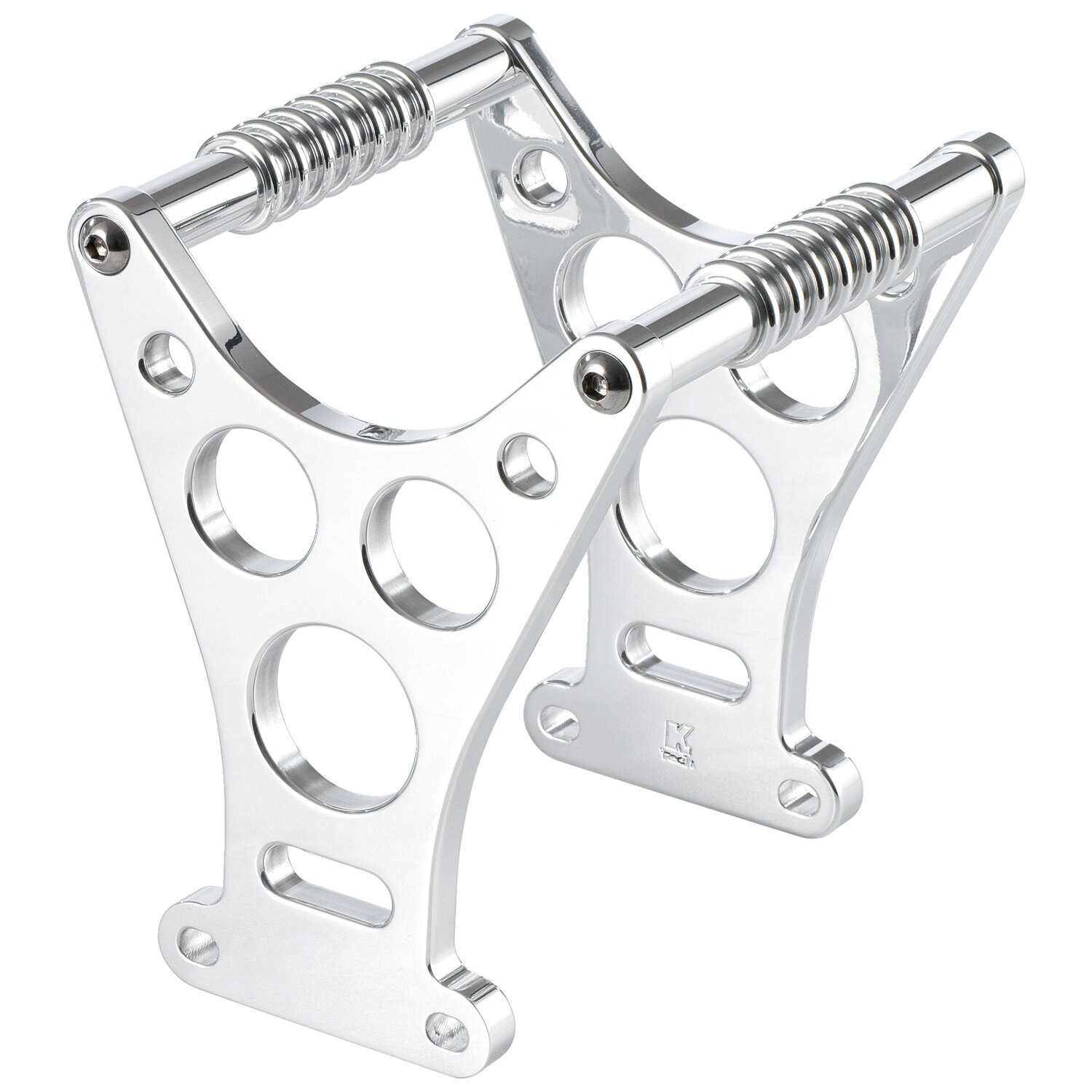 KustomTech, Dragster style fork brace, Silver, Satin