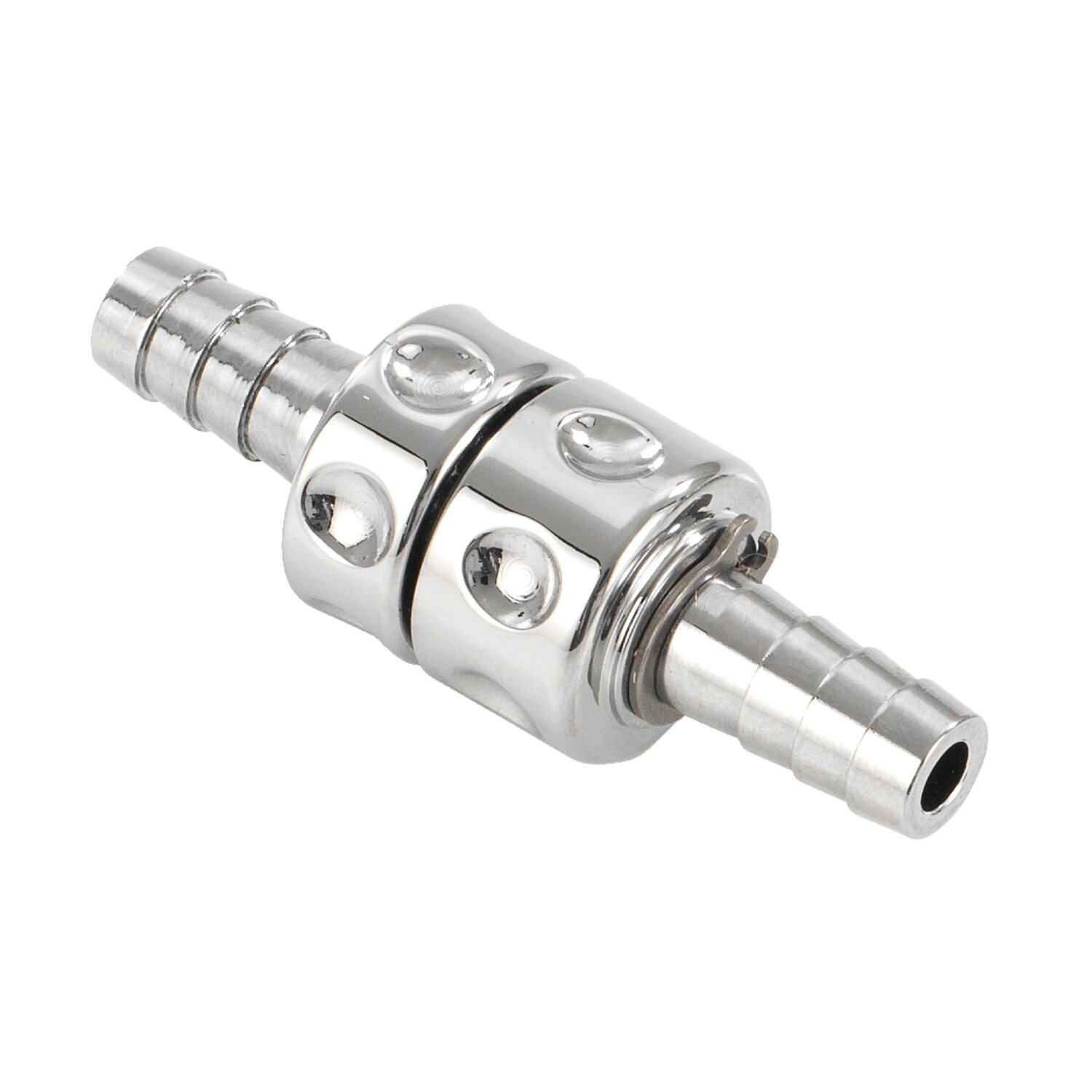 K-Tech, in-line fuel valve, Chrome