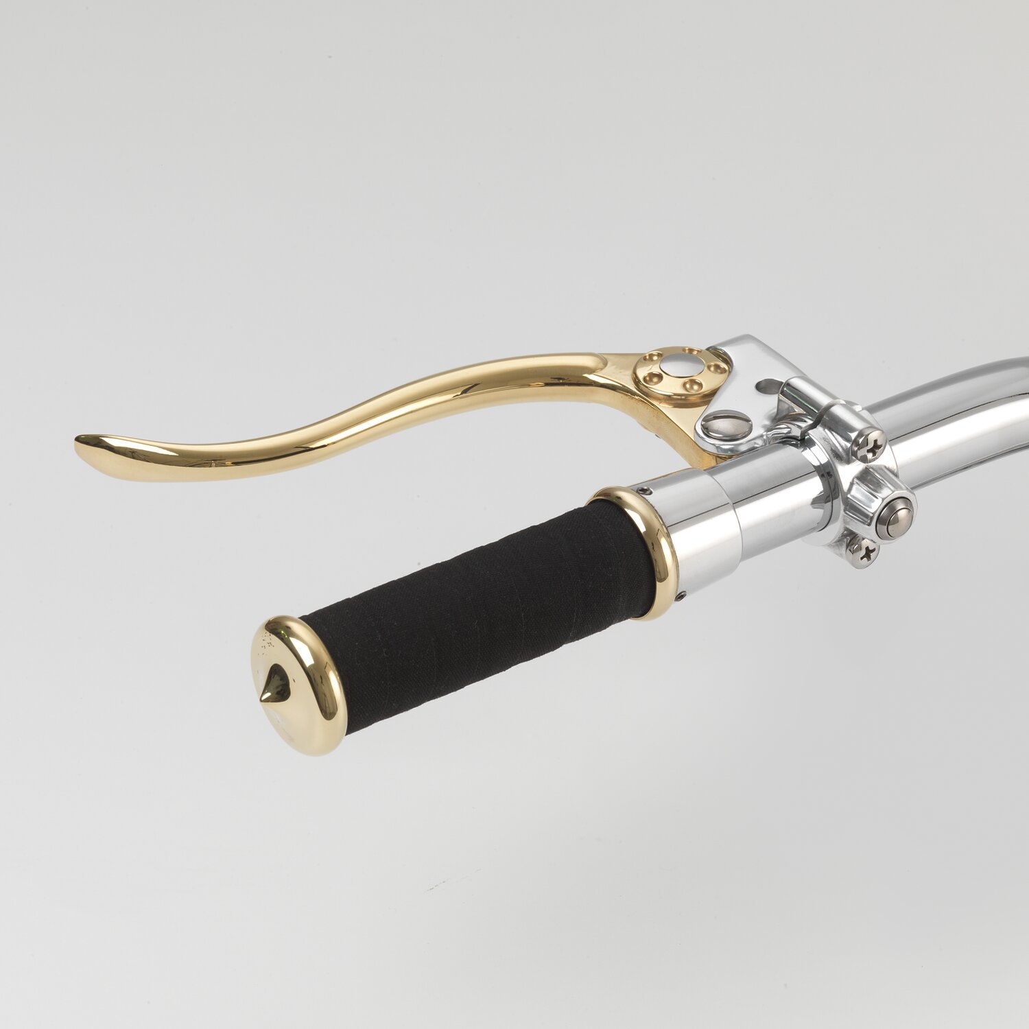 Kustom Tech, handlebar clamp with micro switch, Polished