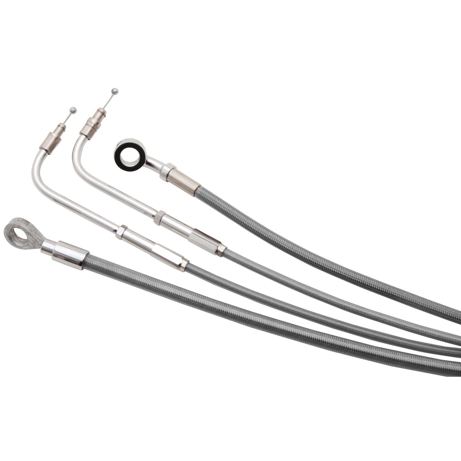 Burly, Apehanger Cable/Line Kit, 14". Braided