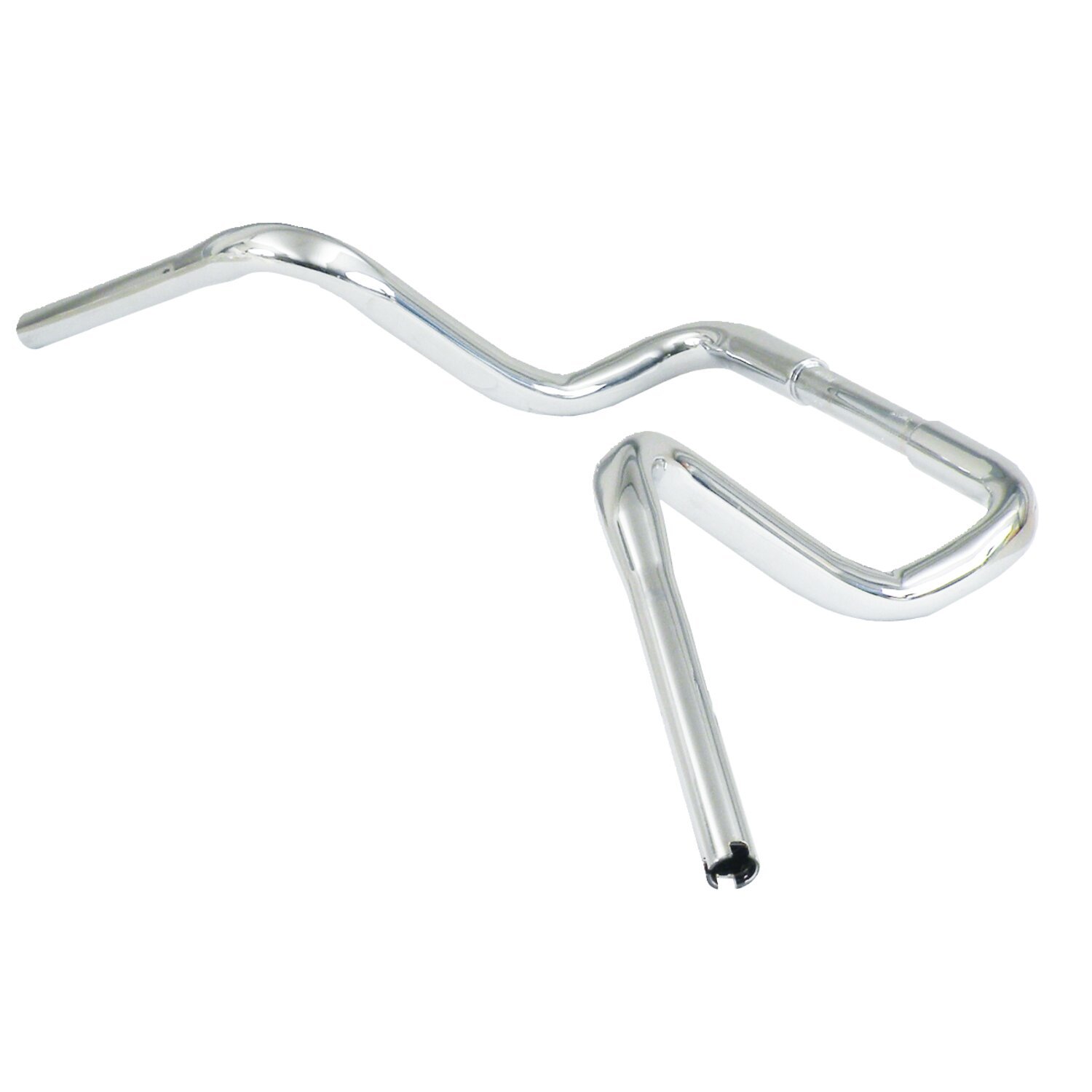 Burly, 13" Bagger 1-1/4" handlebar, Silver, Chrome