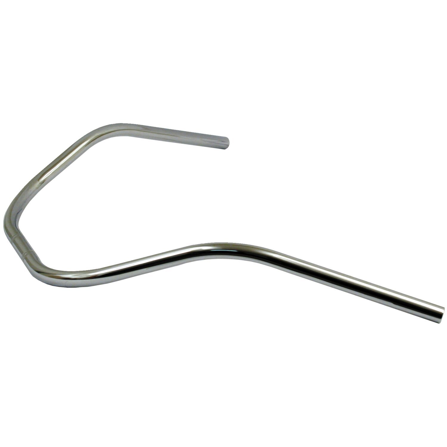 Burly, 1" Long Horn handlebar, Silver, Chrome